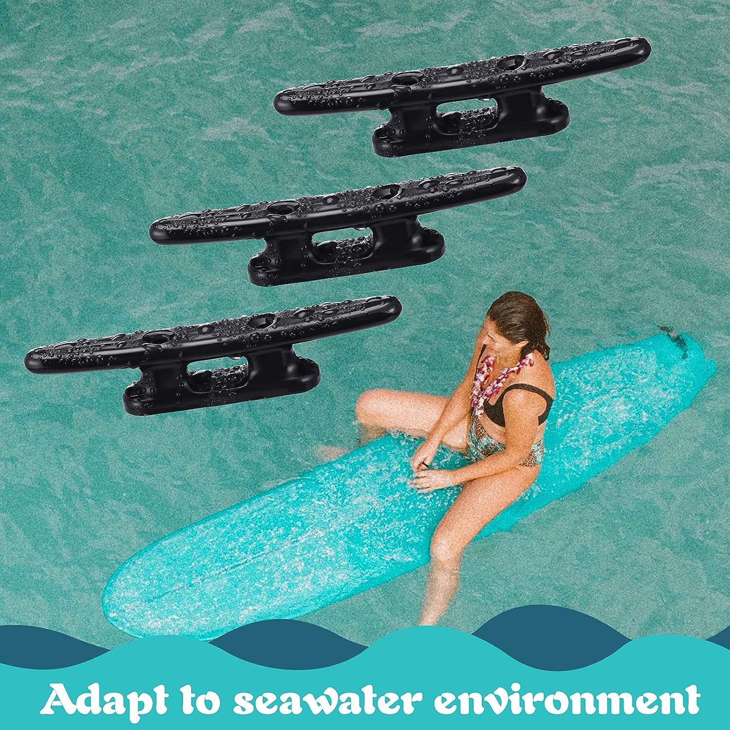 HESTYA Black Boat Cleat Kayak Cleats 4 Inch Strong Nylon Cleats for