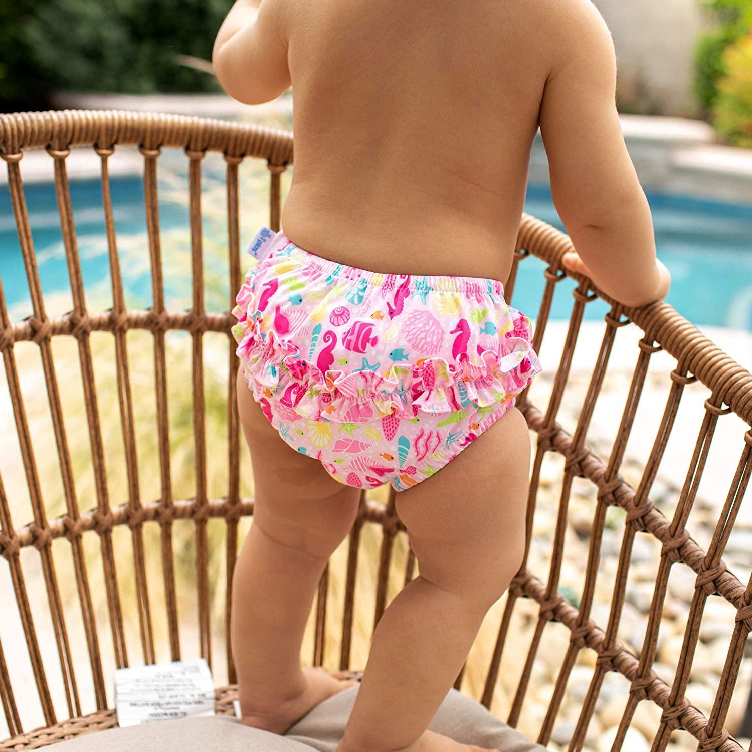 Solid Color Reusable Swim Diaper  Adjustable for Kids Ages 0 - 12 y/o