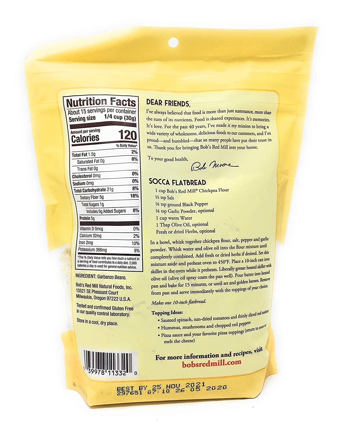 Bobs Red Mill Garbanzo Bean Flour, 16 Ounce ( Pack 1 )