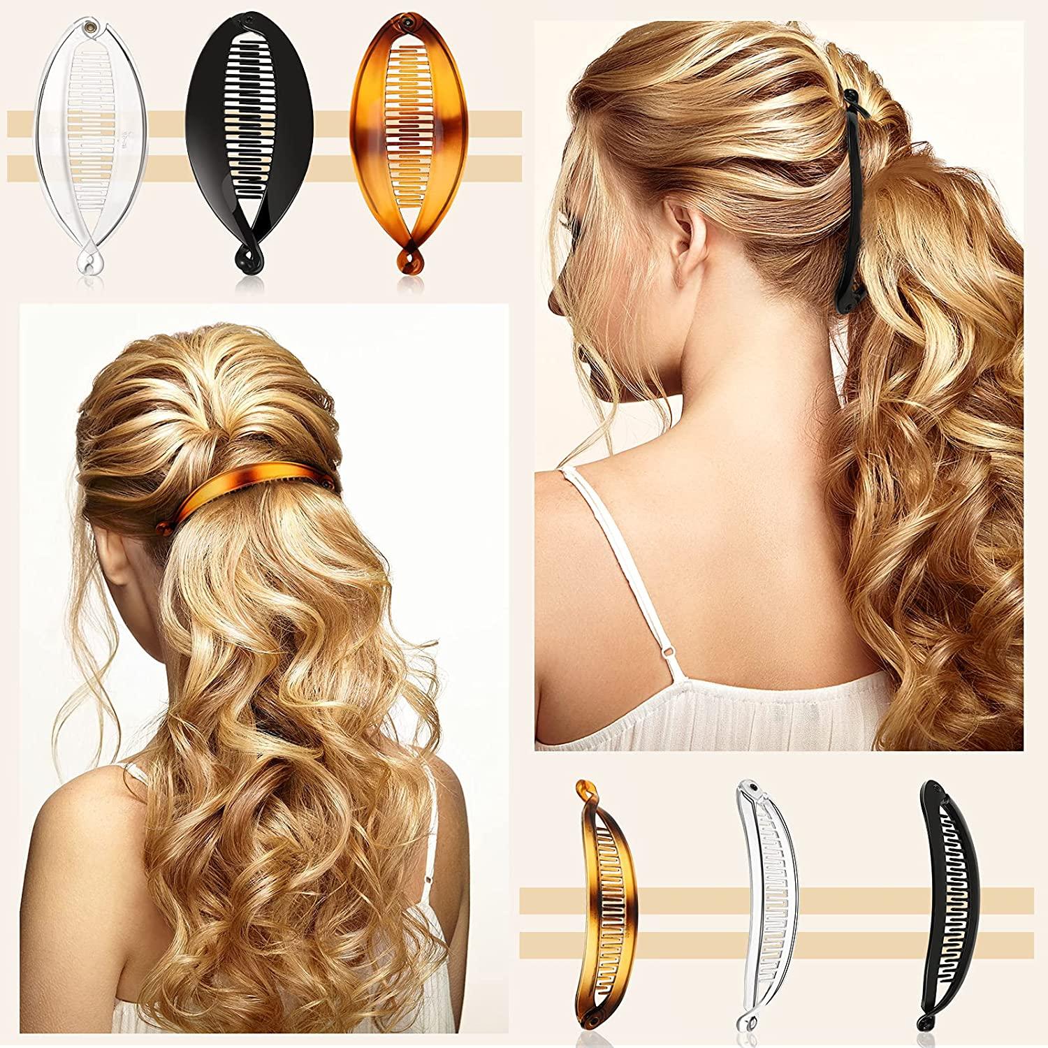 20 Pieces Banana Hair Clips Set Vintage Clincher Combs Classic