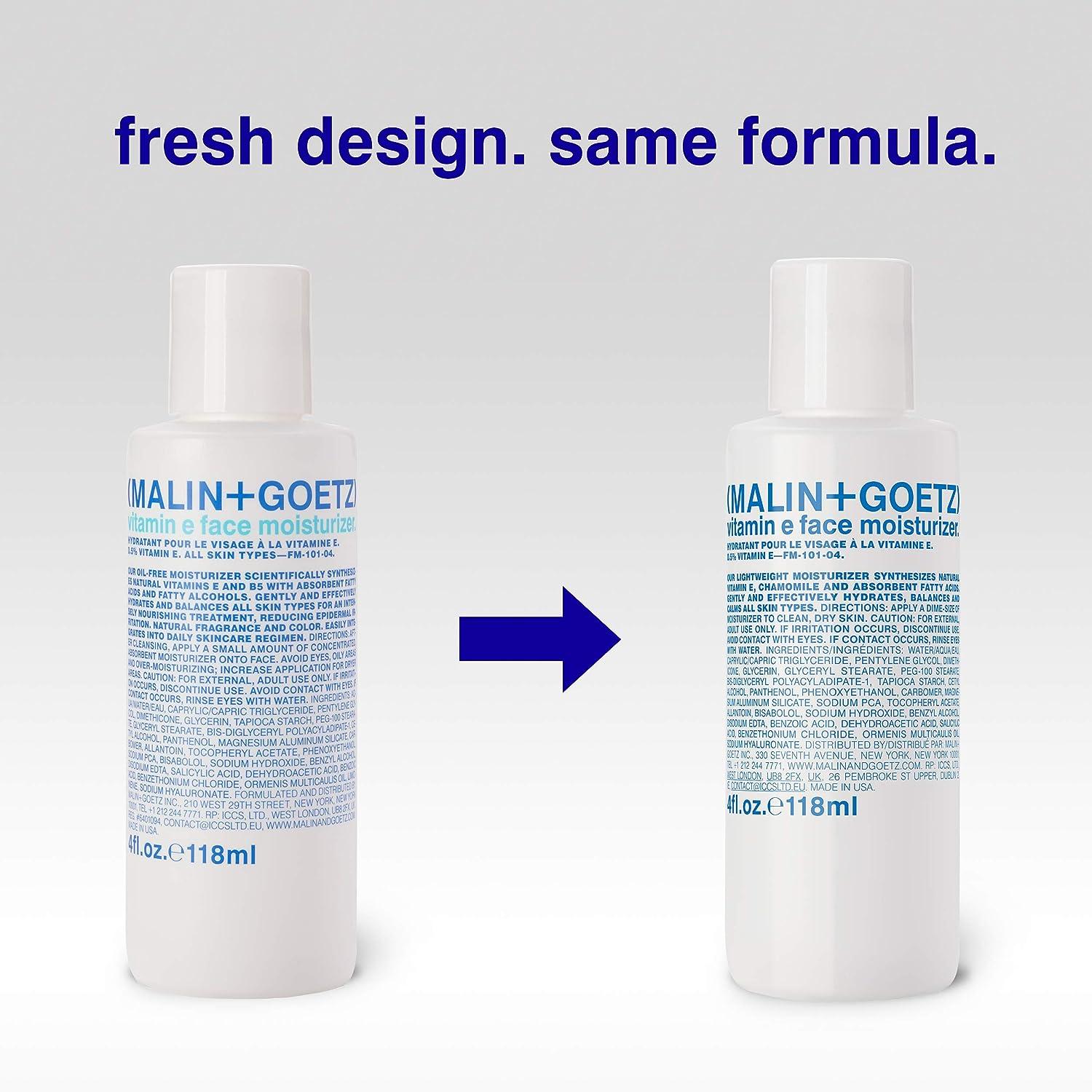 Malin + Goetz Vitamin E Face Moisturizer 4.0 Fl Oz (Pack of 1)