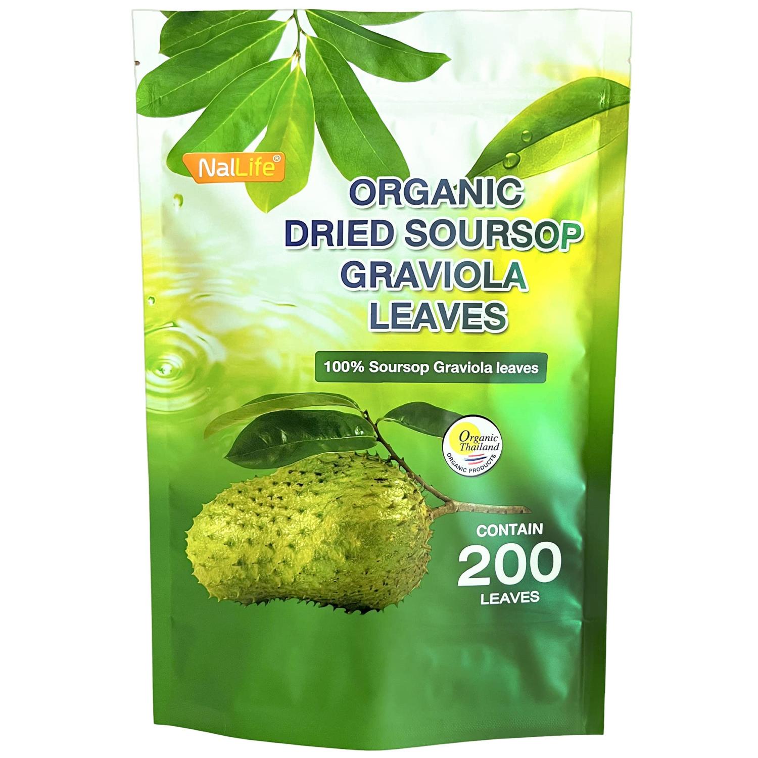 NalLife ORGANIC Soursop Graviola Tea Leaves 200 Leaves Pure and Natural