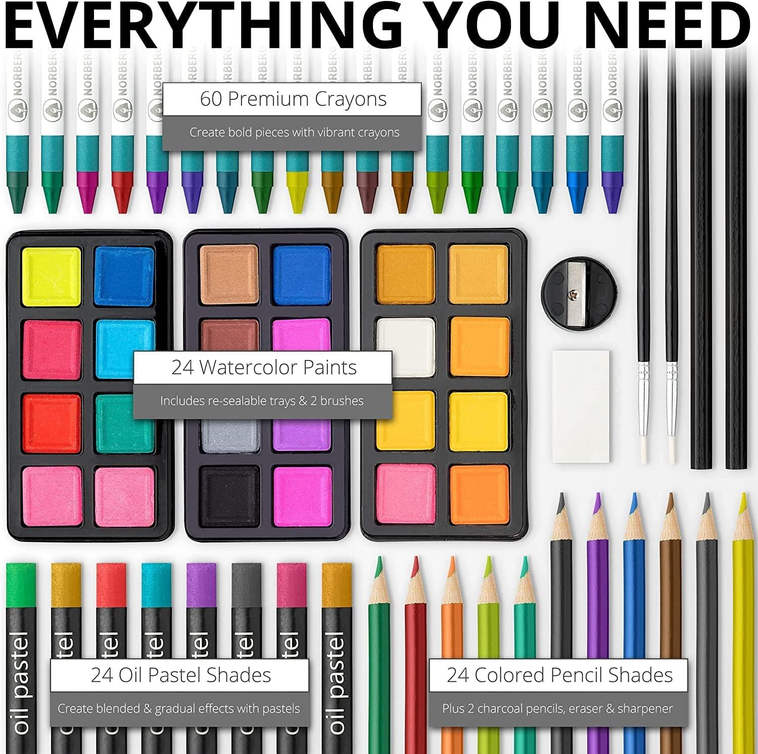 Norberg & Linden XXL144 Art Set: Deluxe Wooden Box with Crayons