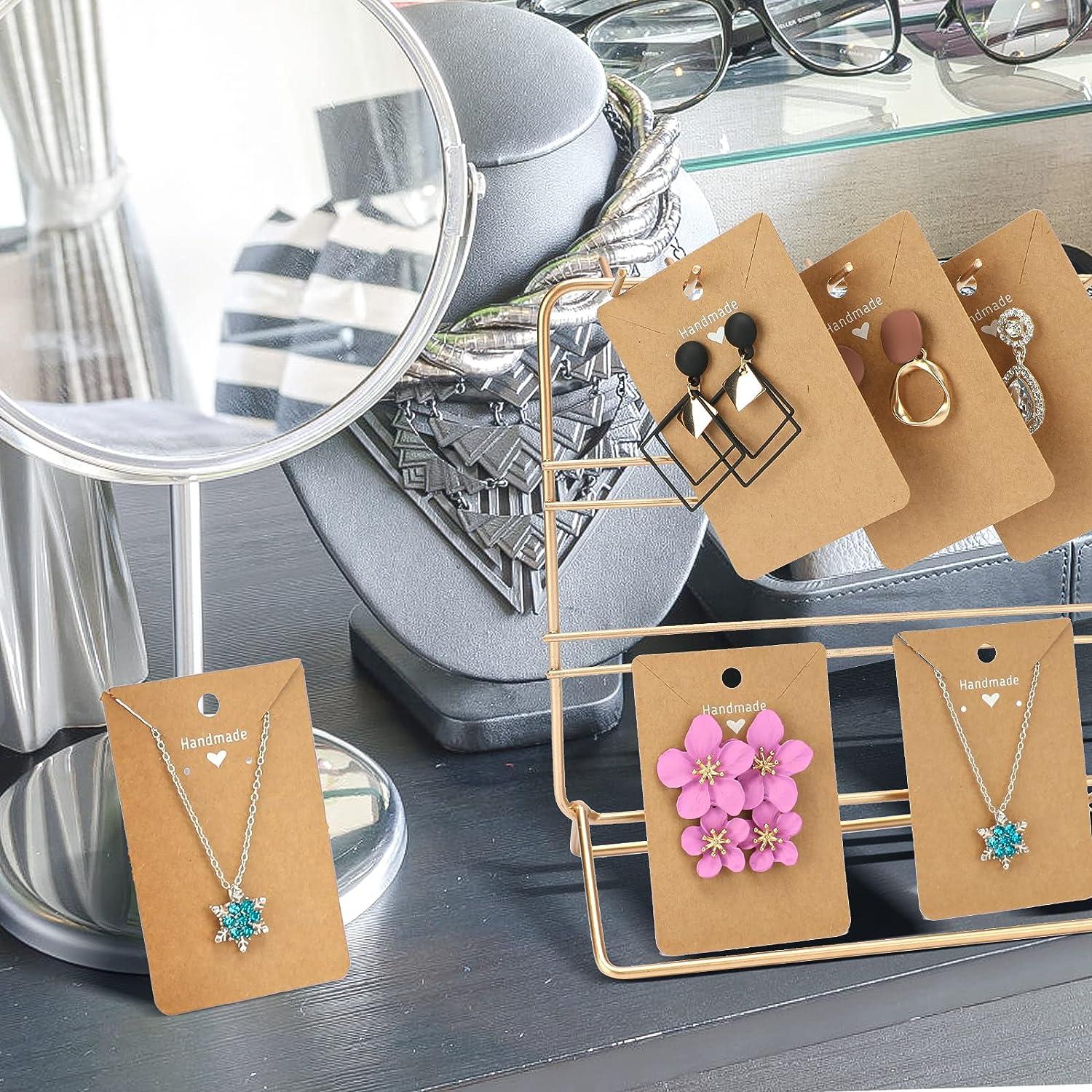 Kraft Paper Jewelry Display Cards for Earrings, Necklaces, Studs