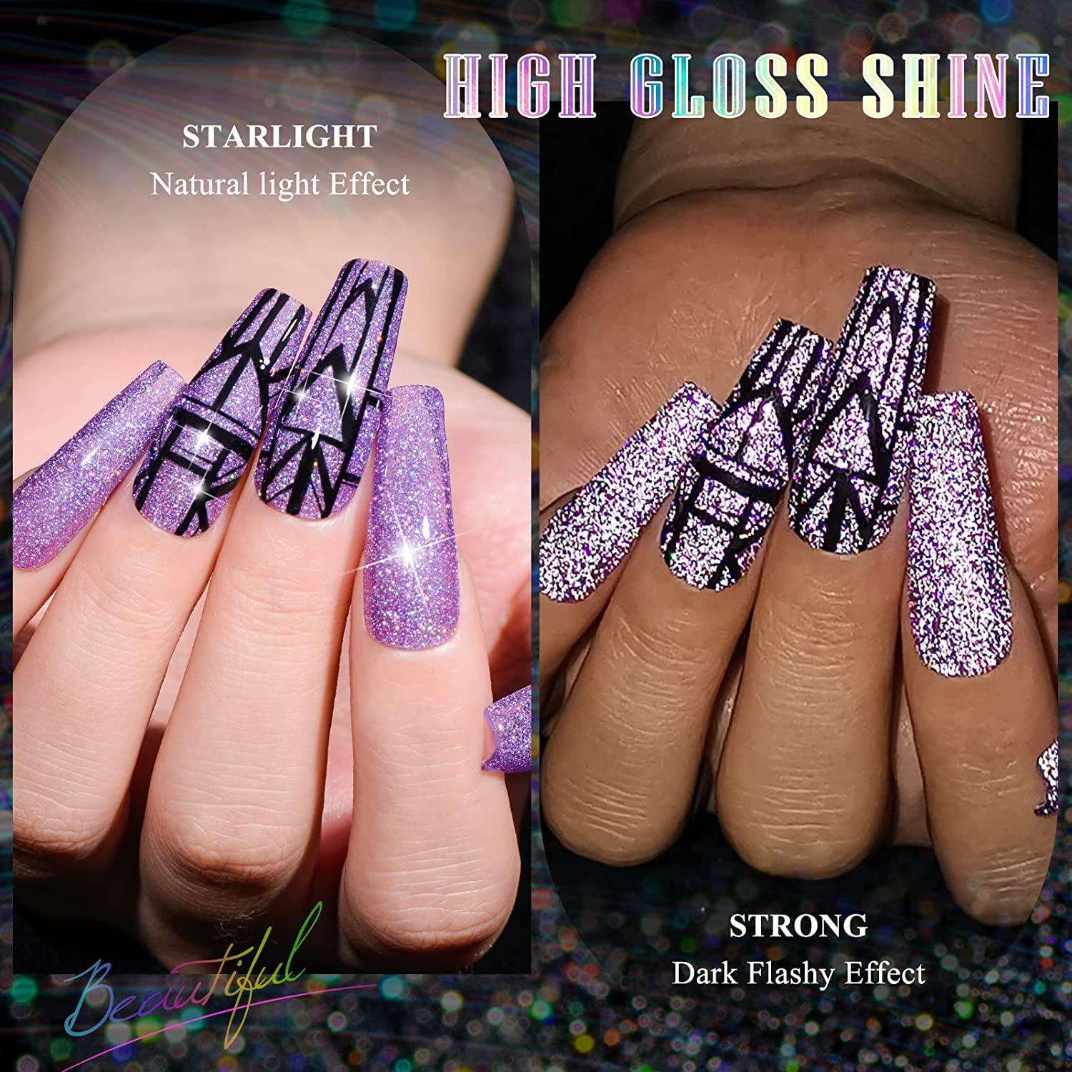 Sparkle and Shine with MI Fashion Glitter Nail Polish - 2PC Set