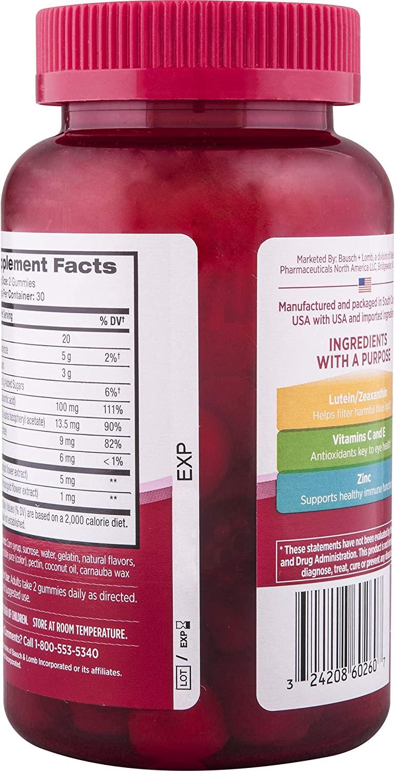 Ocuvite Eye Health Gummies Mixed Fruit 60 Adult Gummies