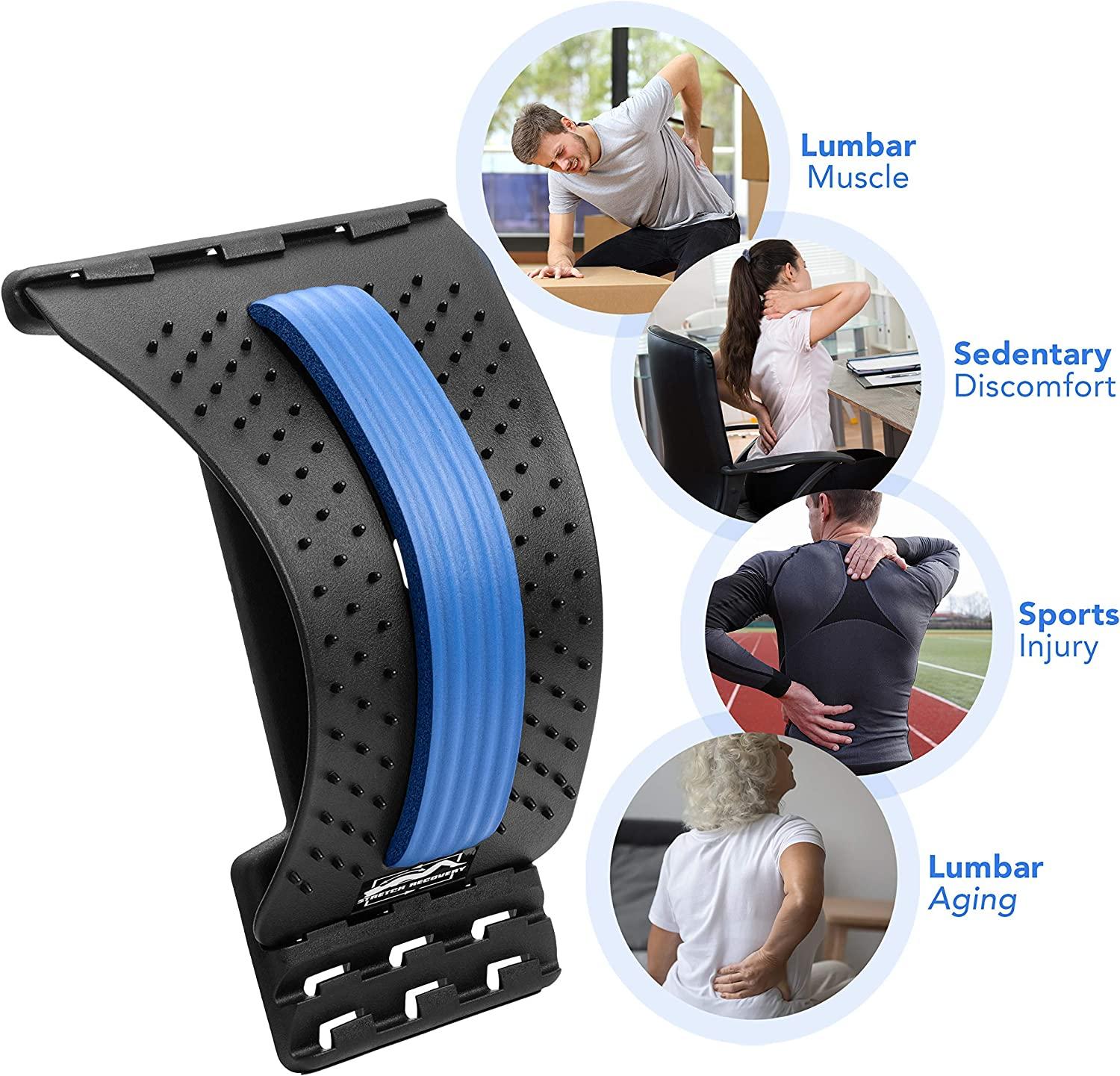 CEHNCEH Neck & Back Stretcher, Back Stretcher, 2023 New Back Neck Cracker for Lower Back Pain Relief Back Stretcher, Adjustable Spine Board for