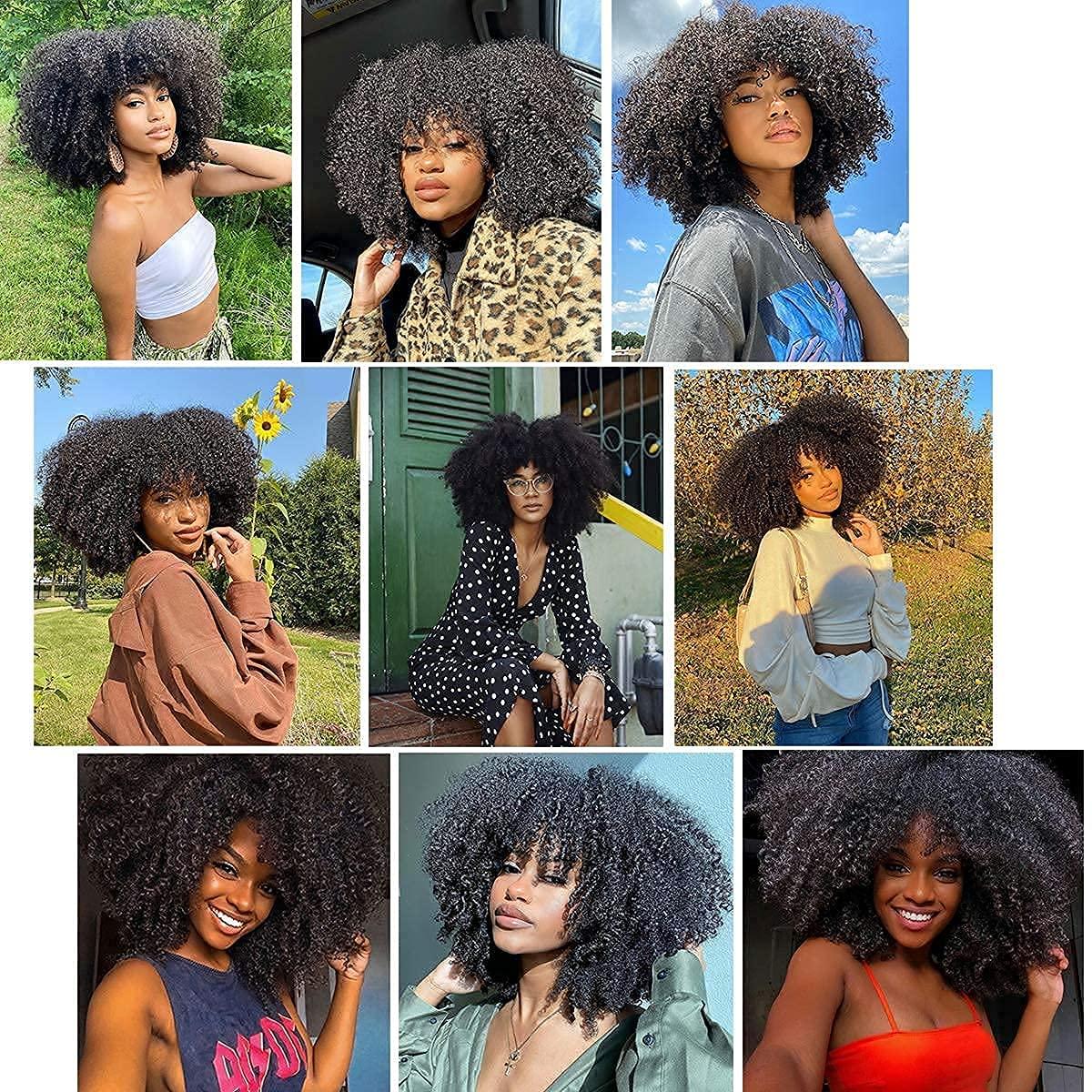 Afro short curly deals hair