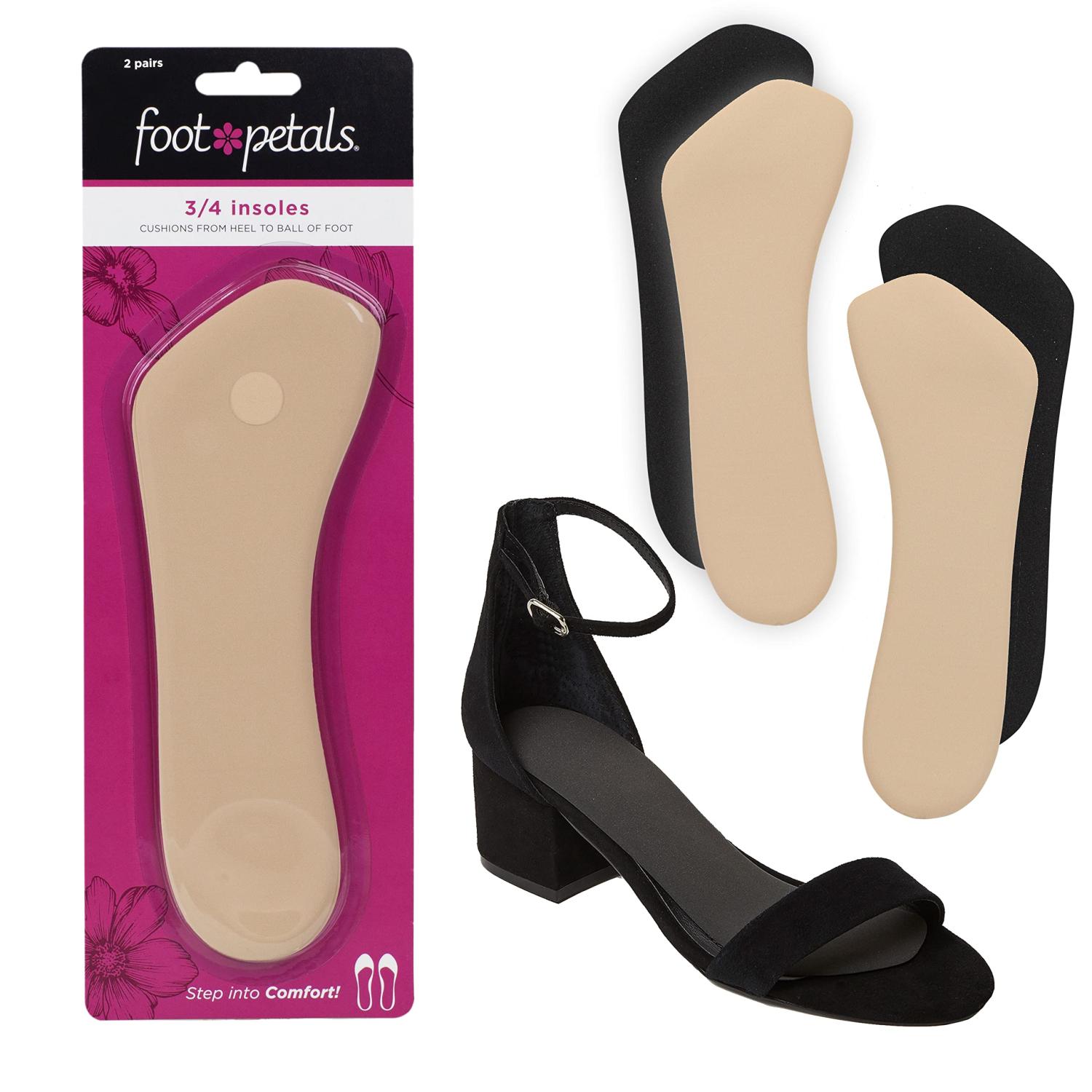 Foot Petals 3/4 Insole Cushions Prevent Sliding Feet & Callus Women