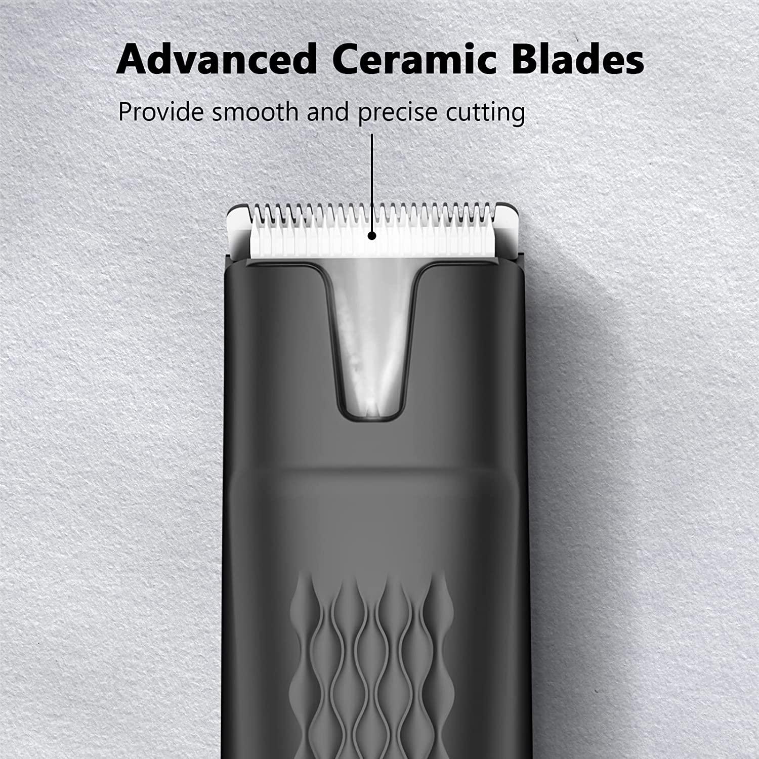ATESON Groin Hair Trimmer for Men Electric Body Groomer with LED Light
