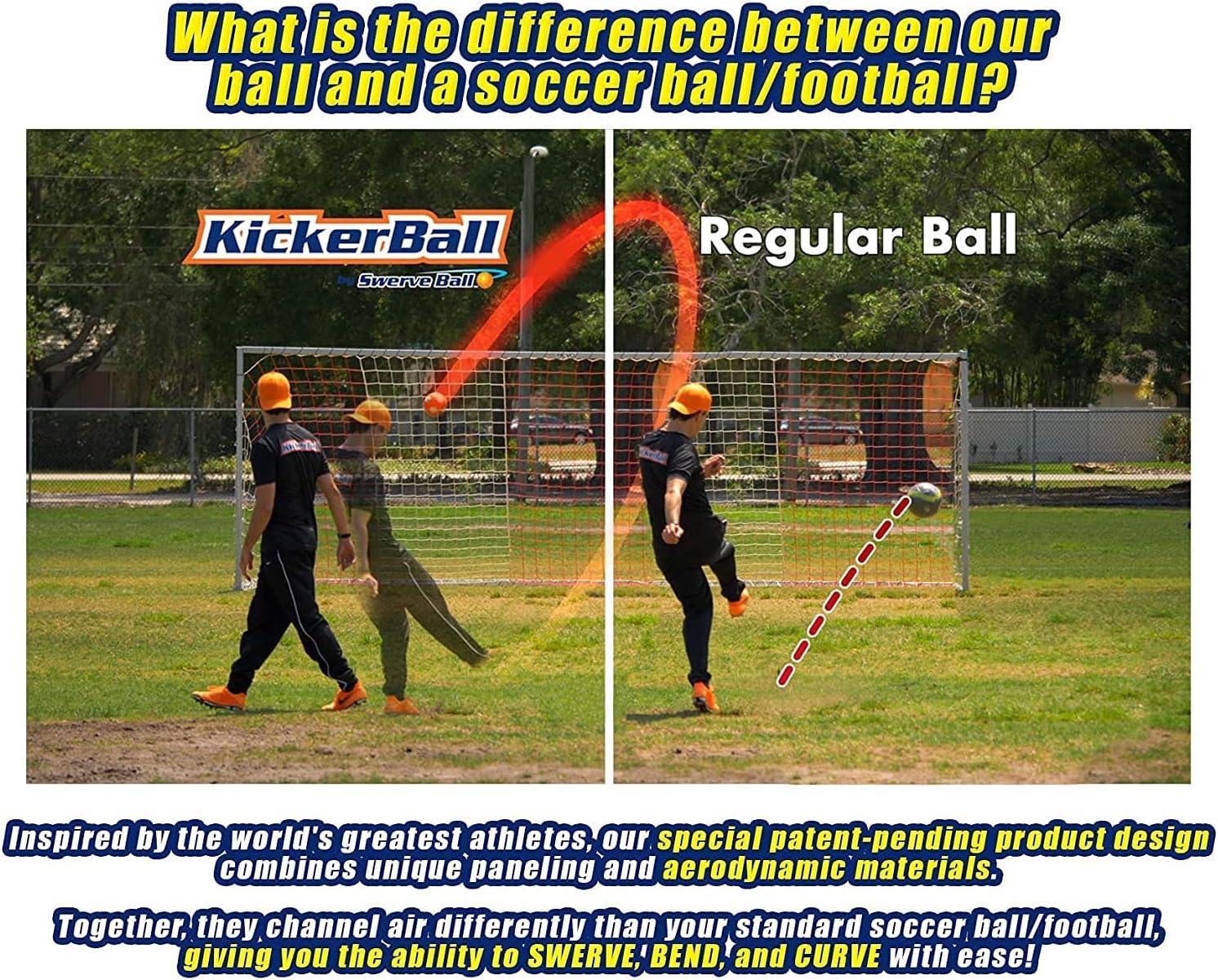 Kickerball - Curve and Swerve Soccer Ball/Football Toy - Kick Like The  Pros, Great Gift for Boys and Girls - Perfect for Outdoor & Indoor Match or  Game, Bring The World Cup