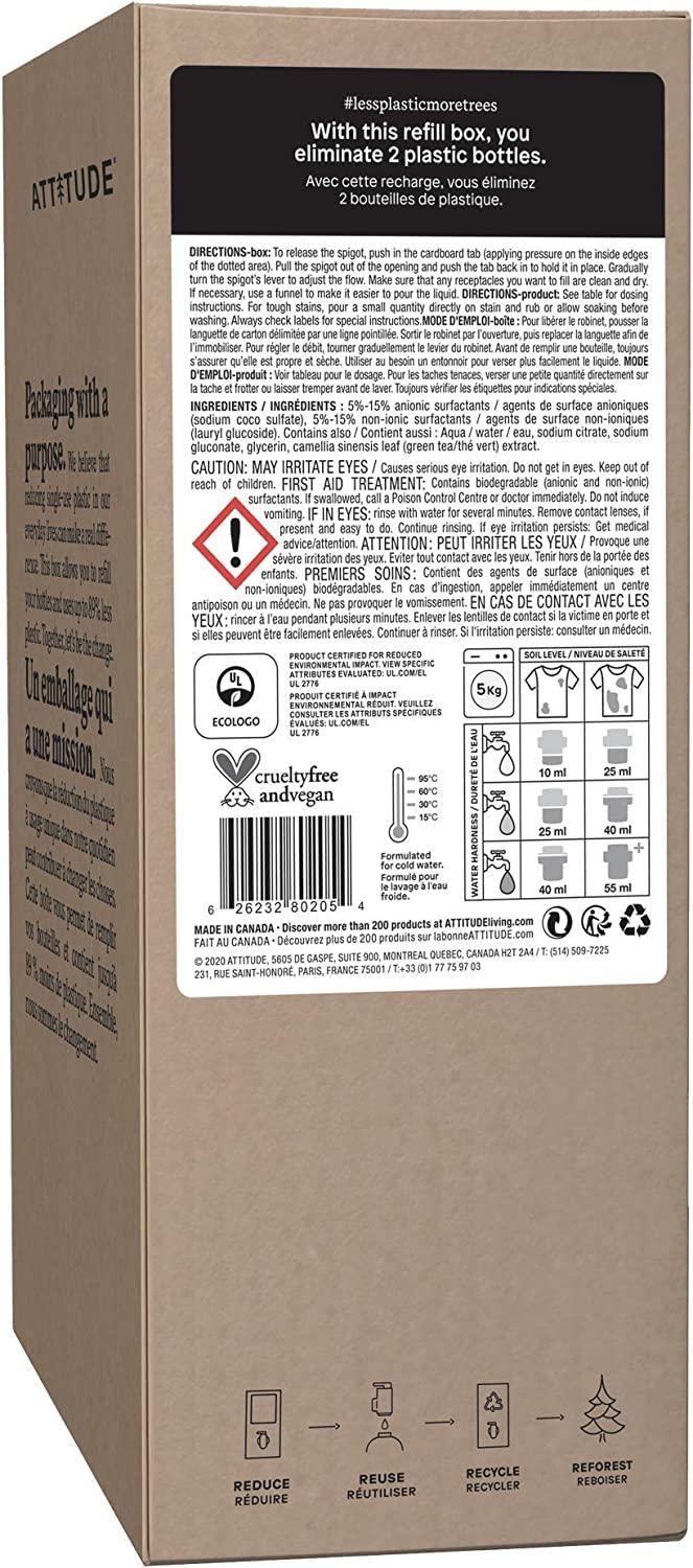 ATTITUDE Laundry Detergent, Plant and MineralBased Formula, He, Vegan