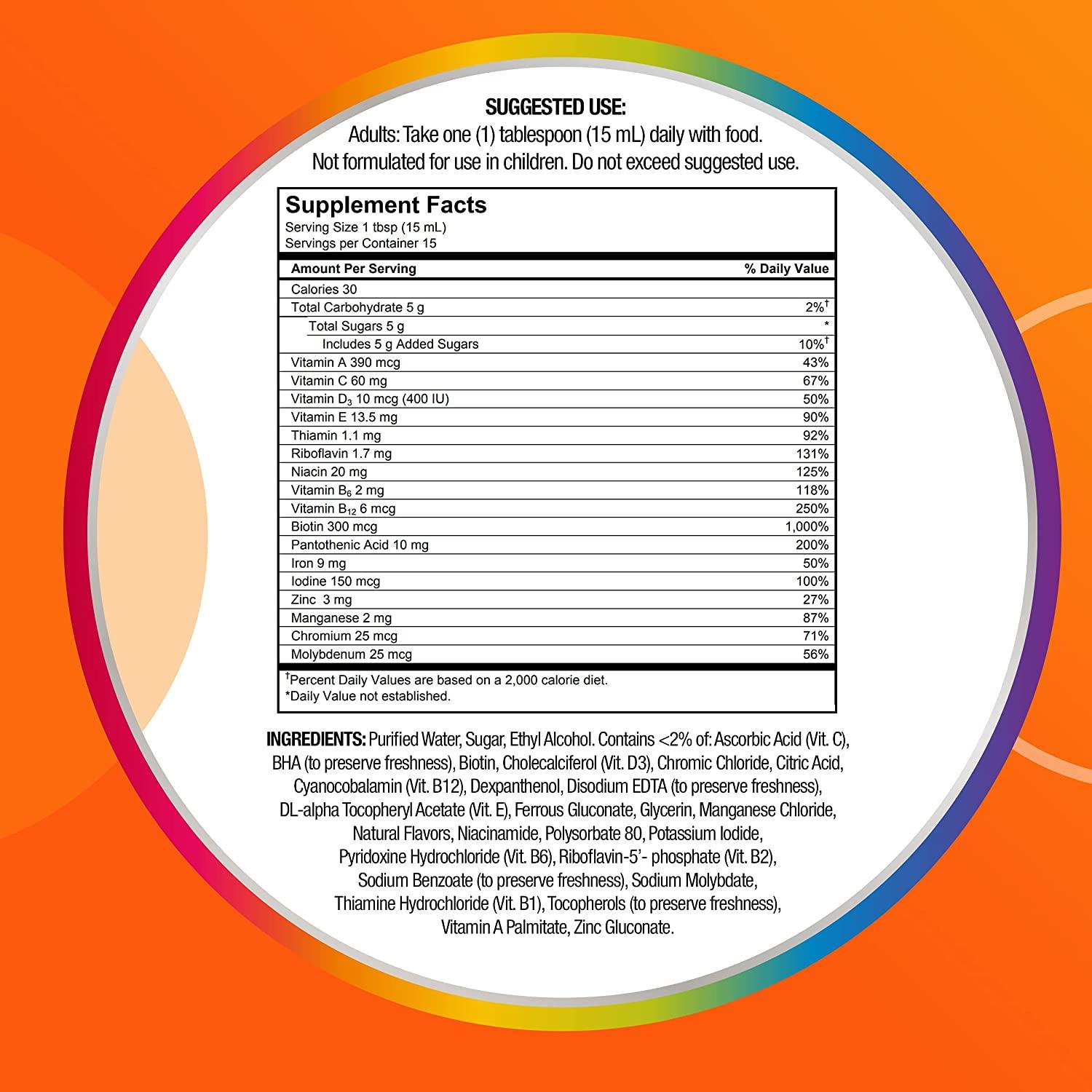 Centrum Liquid Multivitamin Supplement (2Pack) Citrus Flavor, 8 Ounce