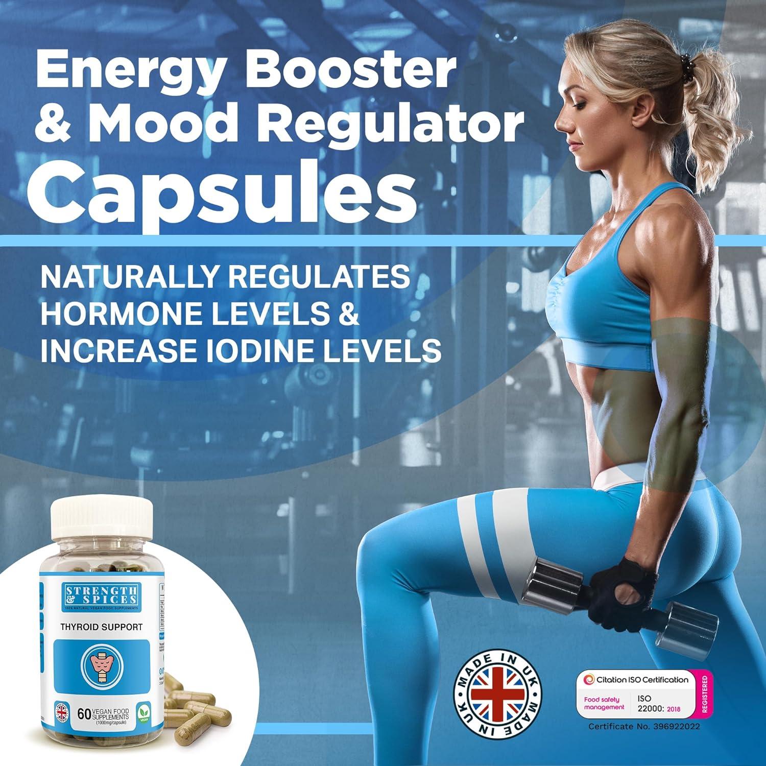 Strength & Spices Natural Thyroxine Thyroid Support Supplement for