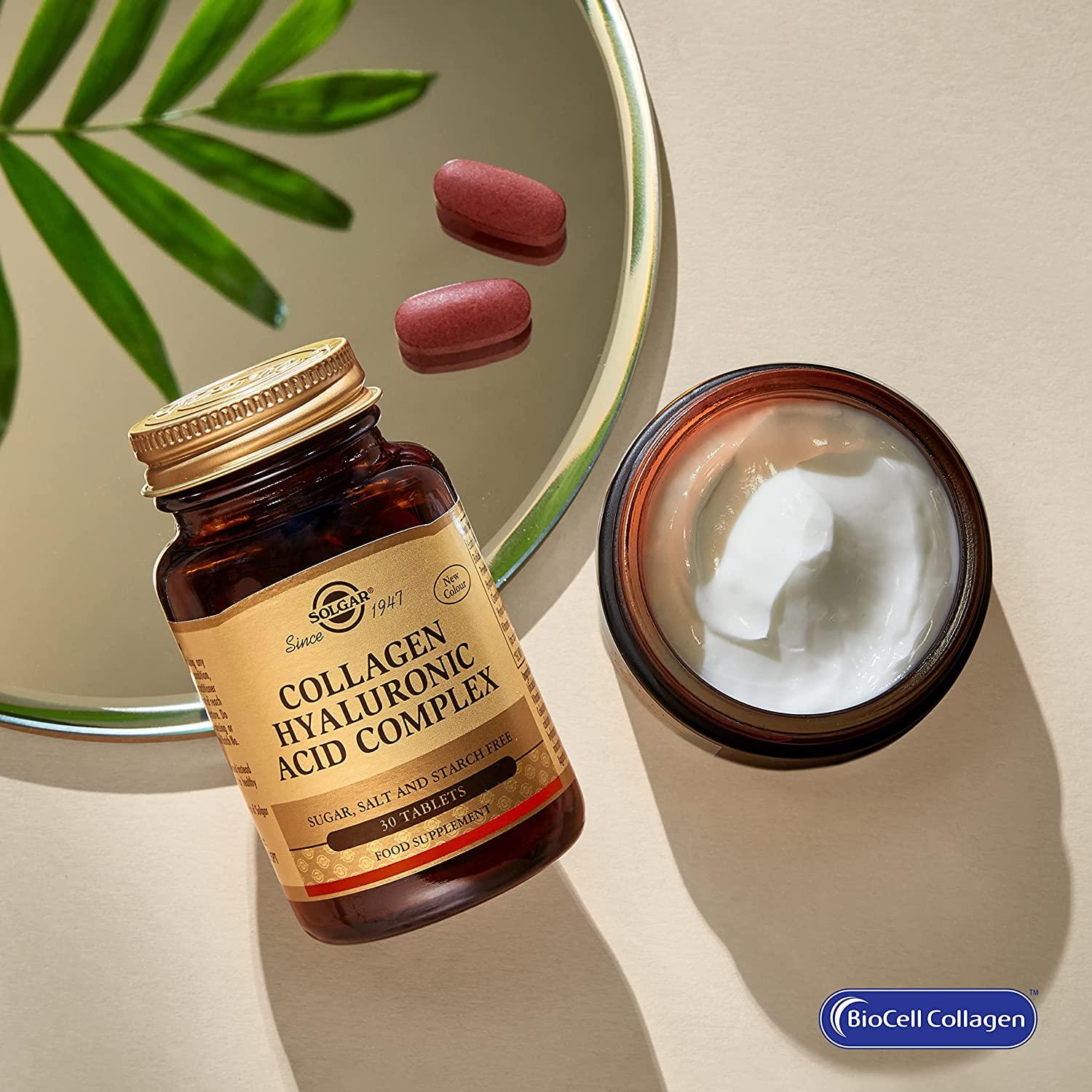 Solgar Collagen Hyaluronic Acid Complex 30 Tablets for Joint & Skin