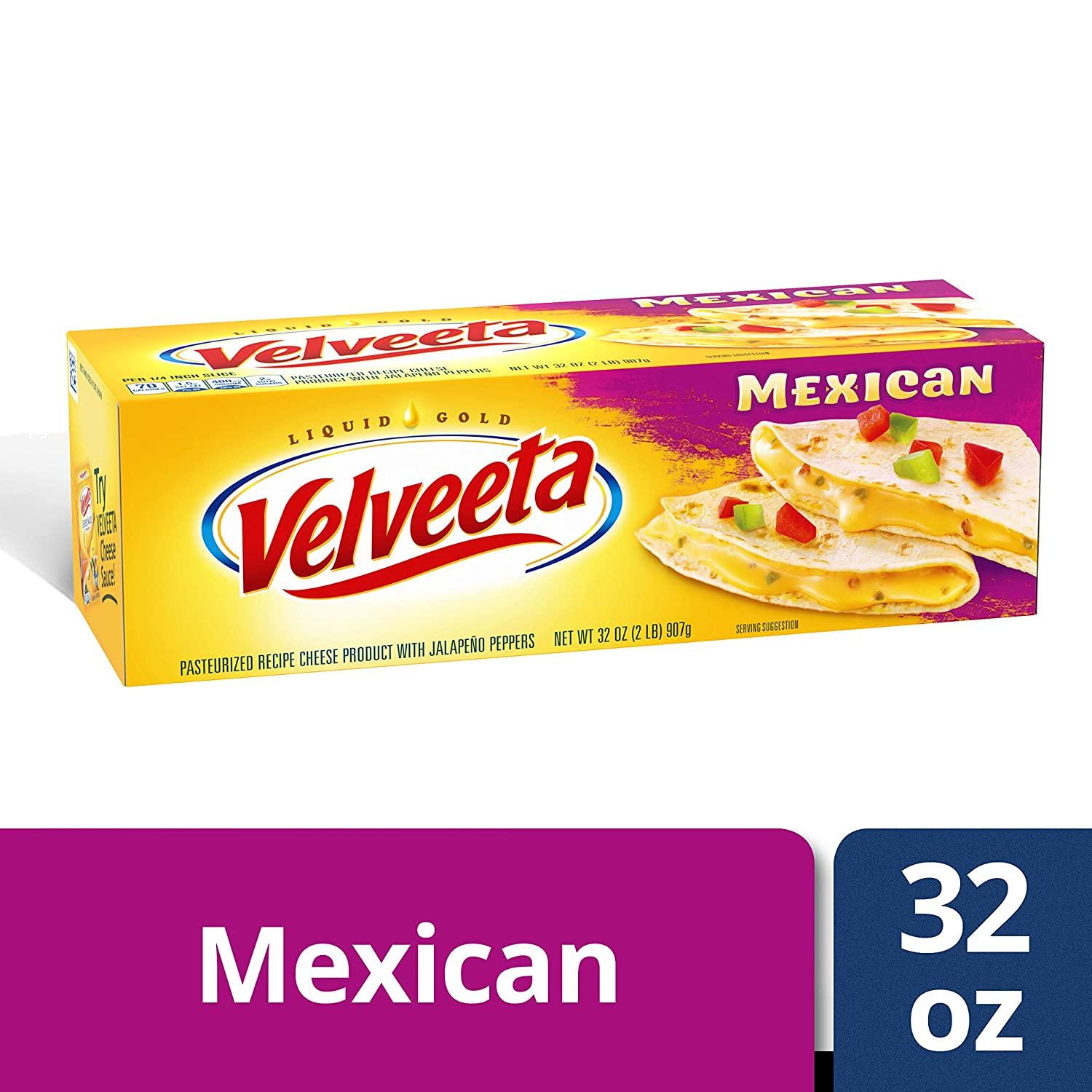 Velveeta Mexican Mild Pasteurized Cheese (32 oz Box)