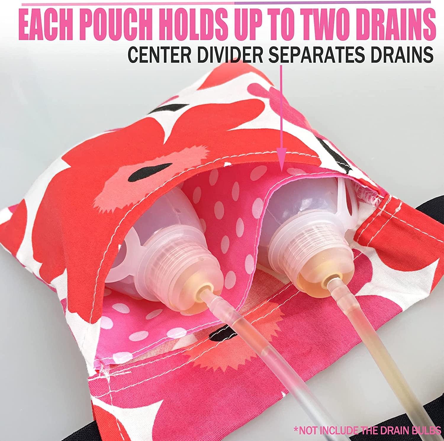 BNRendles Mastectomy Drainage Pouch Holder Vivid Flower Pattern Drain