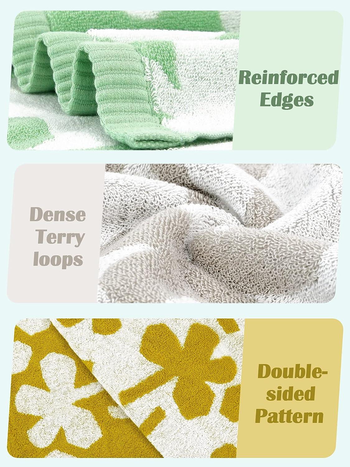 Jacquotha Green Hand Towels for Bathroom Set of 4 - Cute Checkered