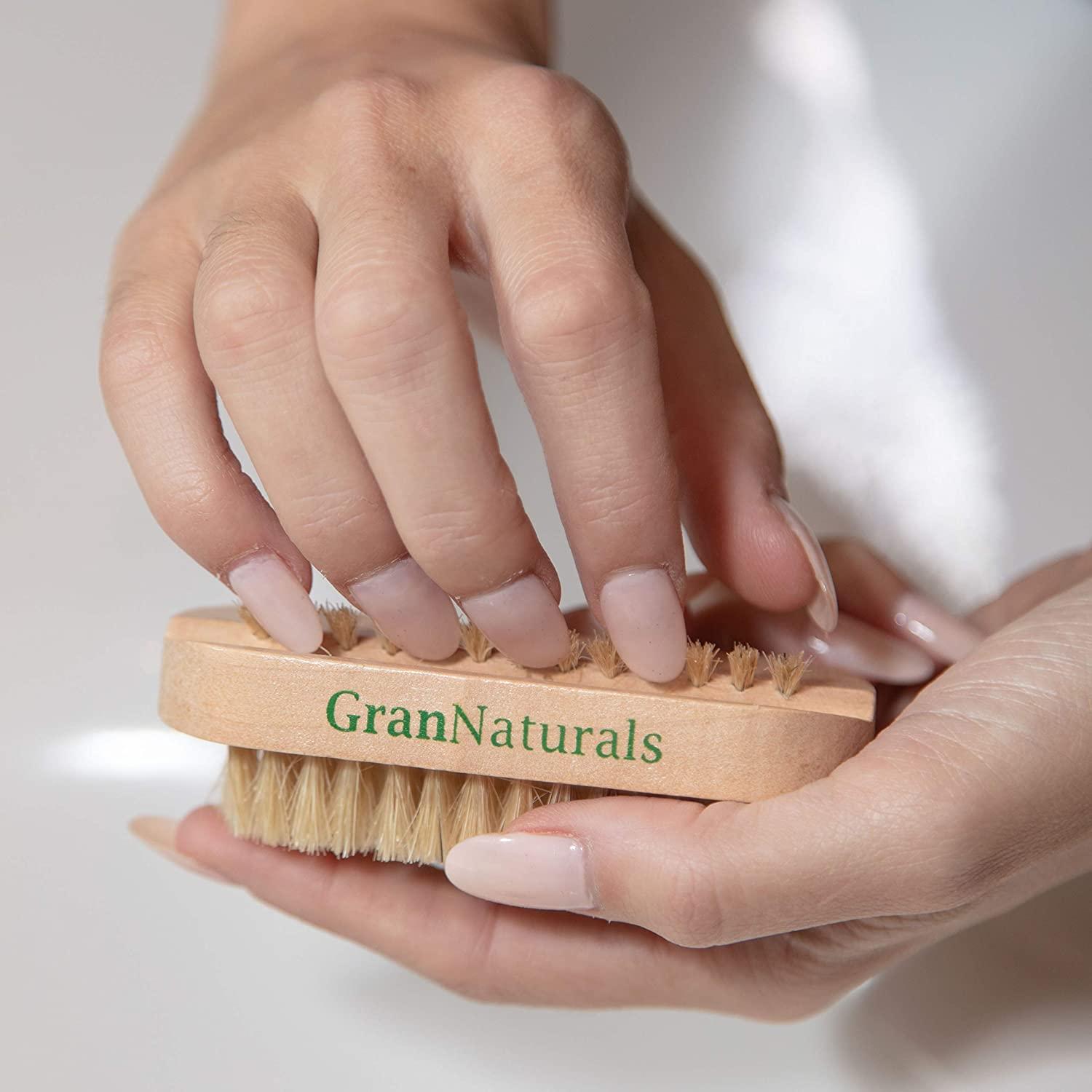 GranNaturals Toe & Finger Nail Brush Hand & Foot Brush for Cleaning