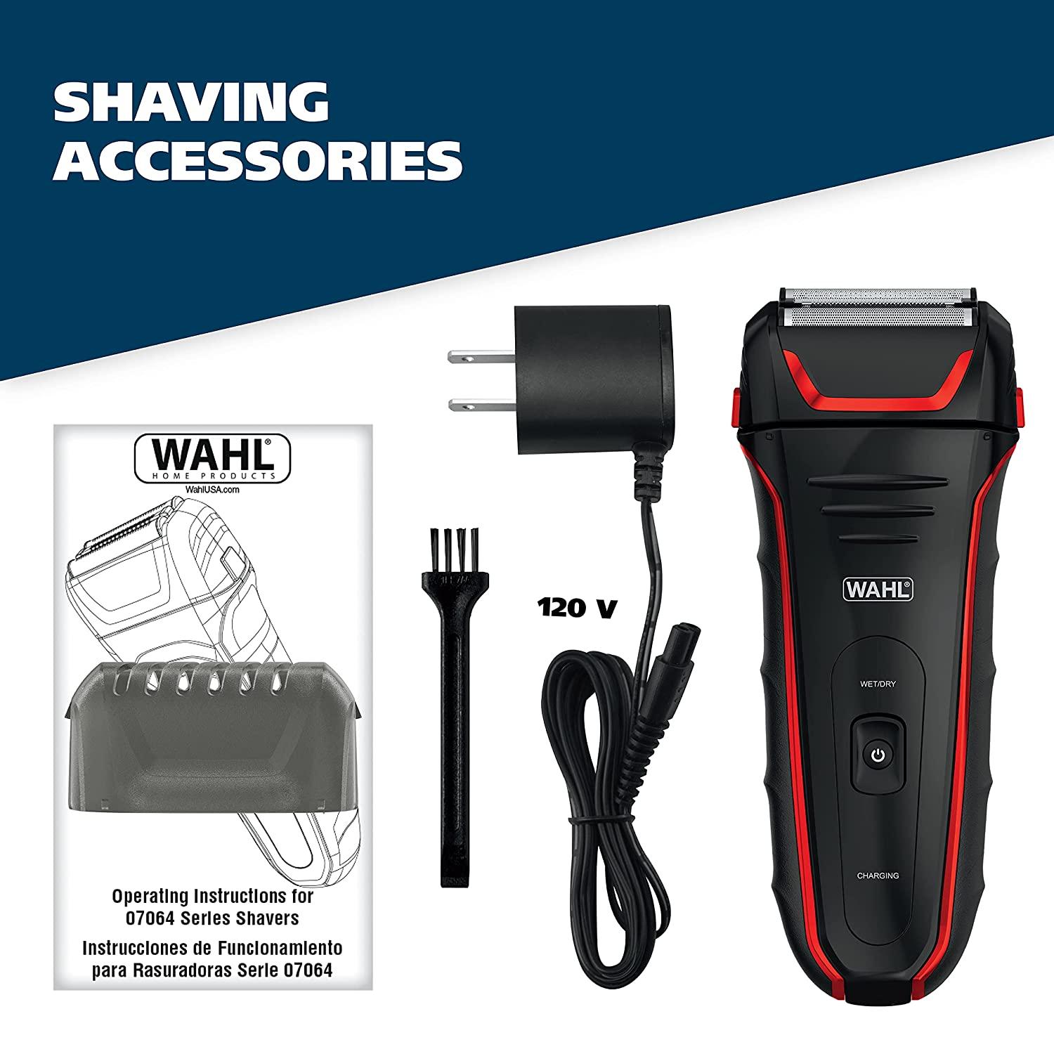 Wahl Clean Close Electric Shaver Rechargeable WetDry Waterproof Electric  Razor for Cordless Mens Grooming Beard Trimming - Lithium Ion with Long Run  Time Quick Charge Model 7064