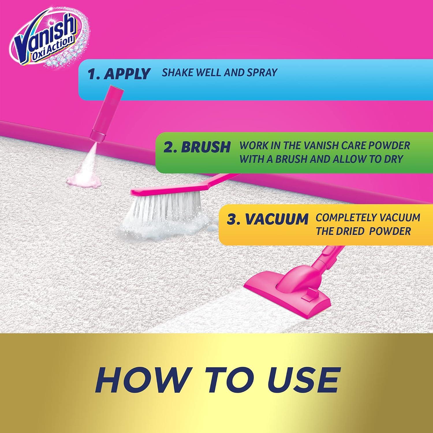 Vanish Carpet Cleaner + Upholstery Power Foam Shampoo Large Area