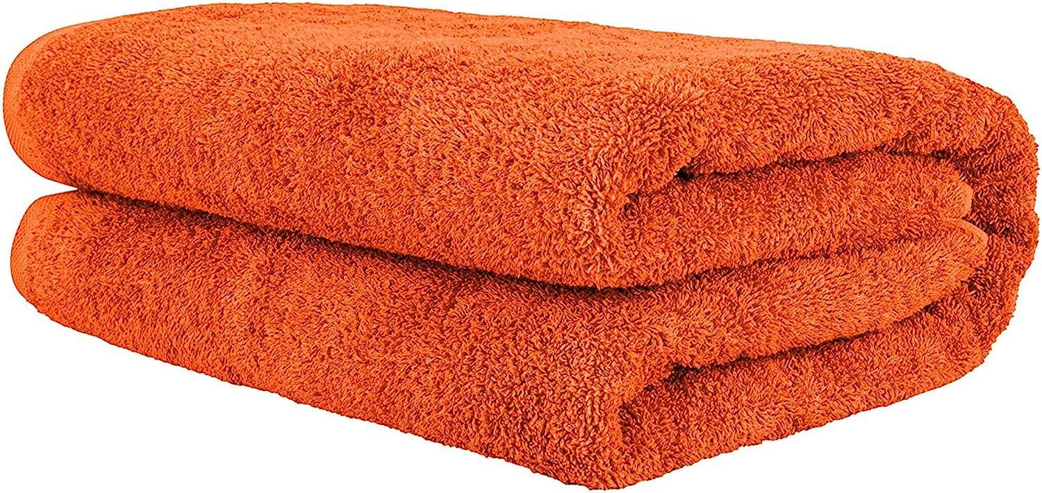 NINE WEST Oversized Luxury Terry Bath Sheet, Soft & Plush 40x80 Inch Extra  Large Jumbo Bath Towels, 100% Turkish Cotton (Orange)