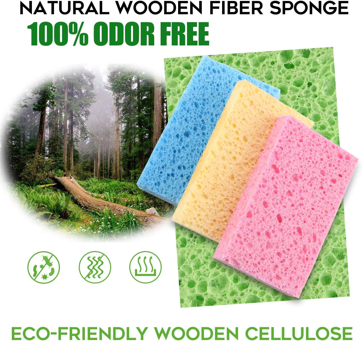 Natural Cellulose Scrub Sponge Dish Cleaning Scrubber - China
