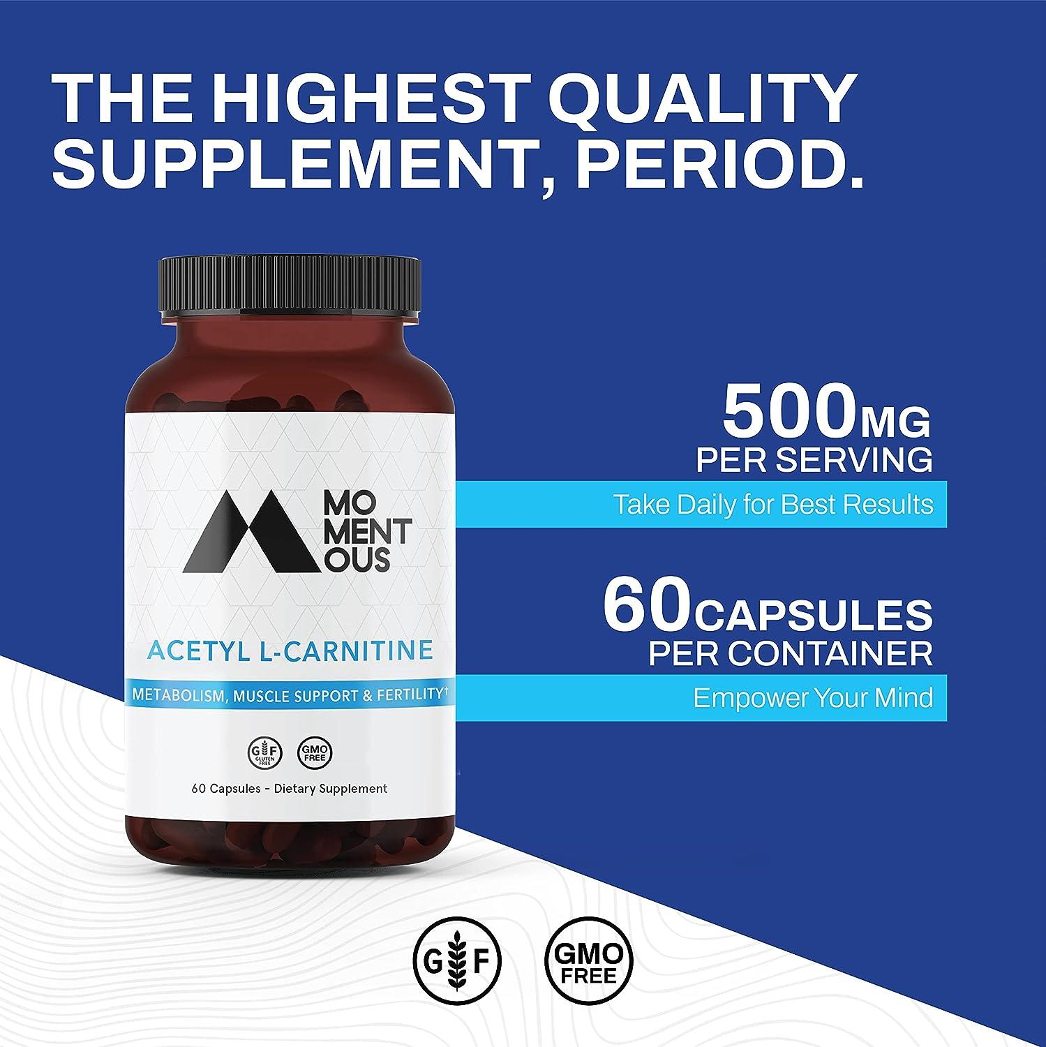 Momentous Huberman Stack AcetylCarnitine 60 Servings