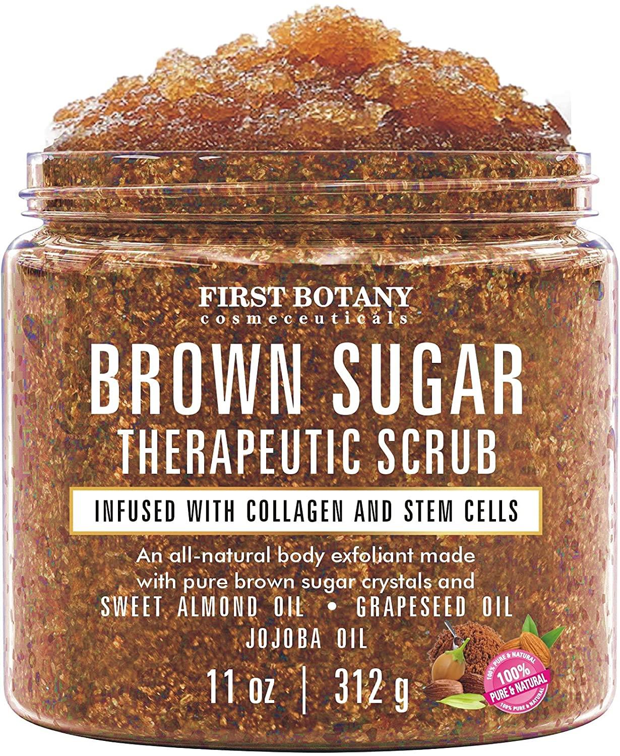 Brown Sugar Natural Body Scrub Infused with Collagen & Stem Cell