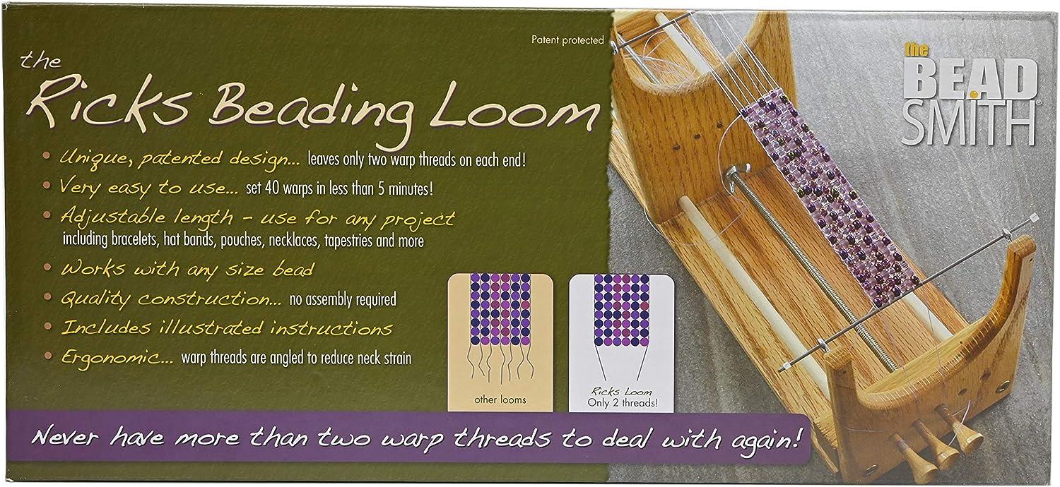 The Beadsmith Rick's Beading Loom, 13.5 x 3.75 x 4.5 inches, Wooden