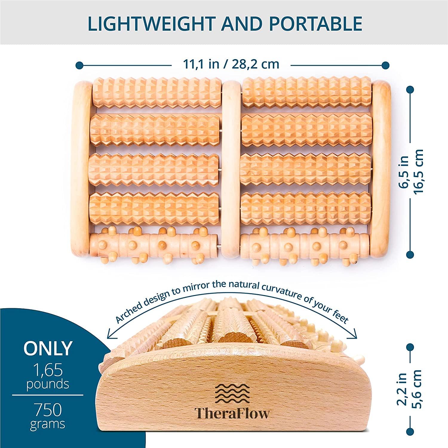 TheraFlow Foot Massager Roller Foot Roller for Plantar Fasciitis Relief