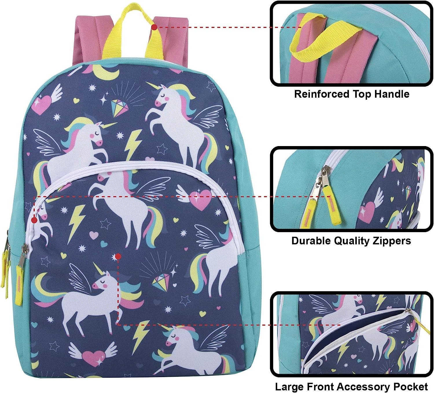 Trail maker 15 Inch Kids Backpacks for Preschool, Kindergarten, Elementary School Boys and Girls with Padded Straps