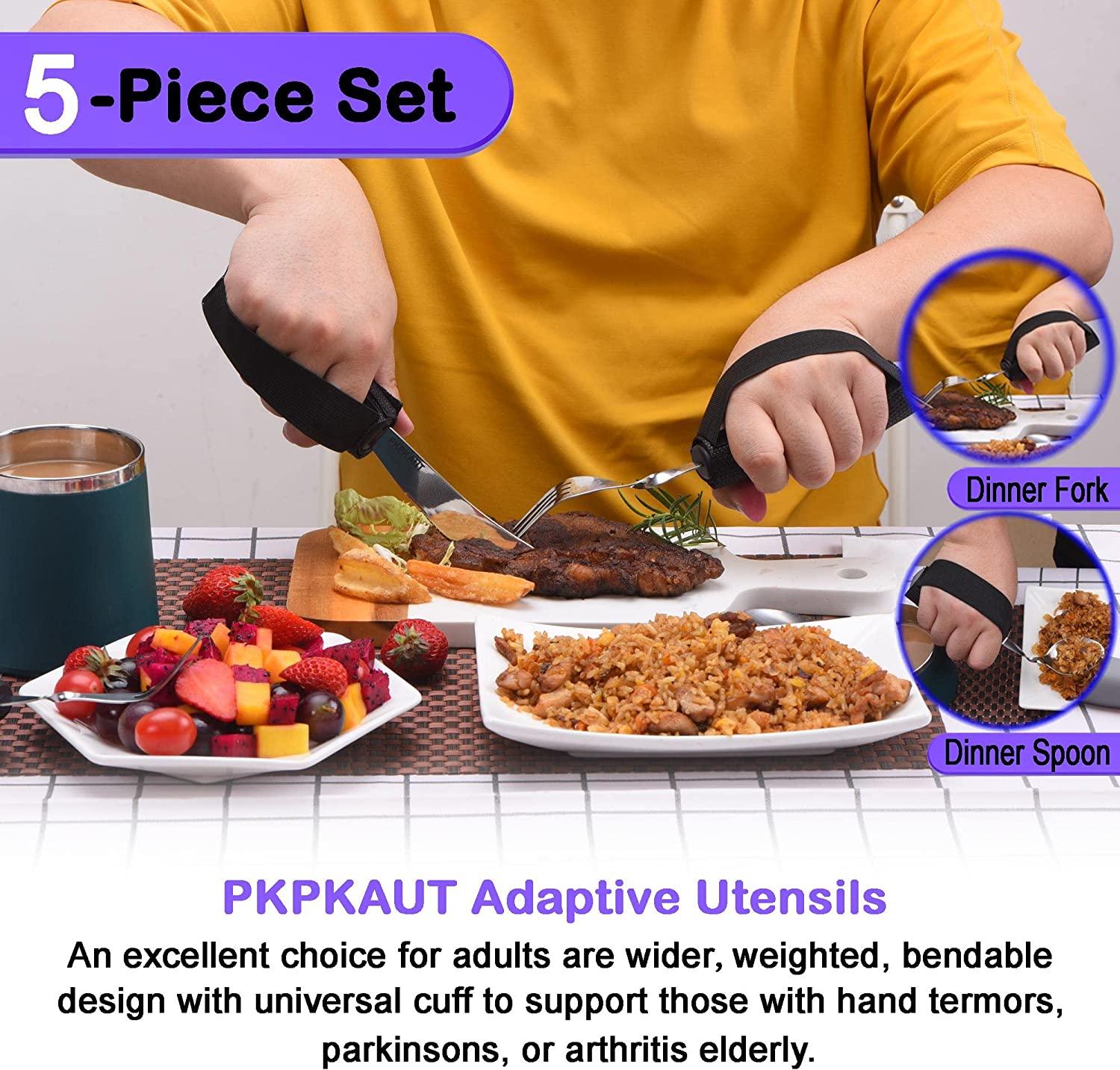 KPKAUT Weighted Utensils Set Adaptive Silverware for Hand Tremors