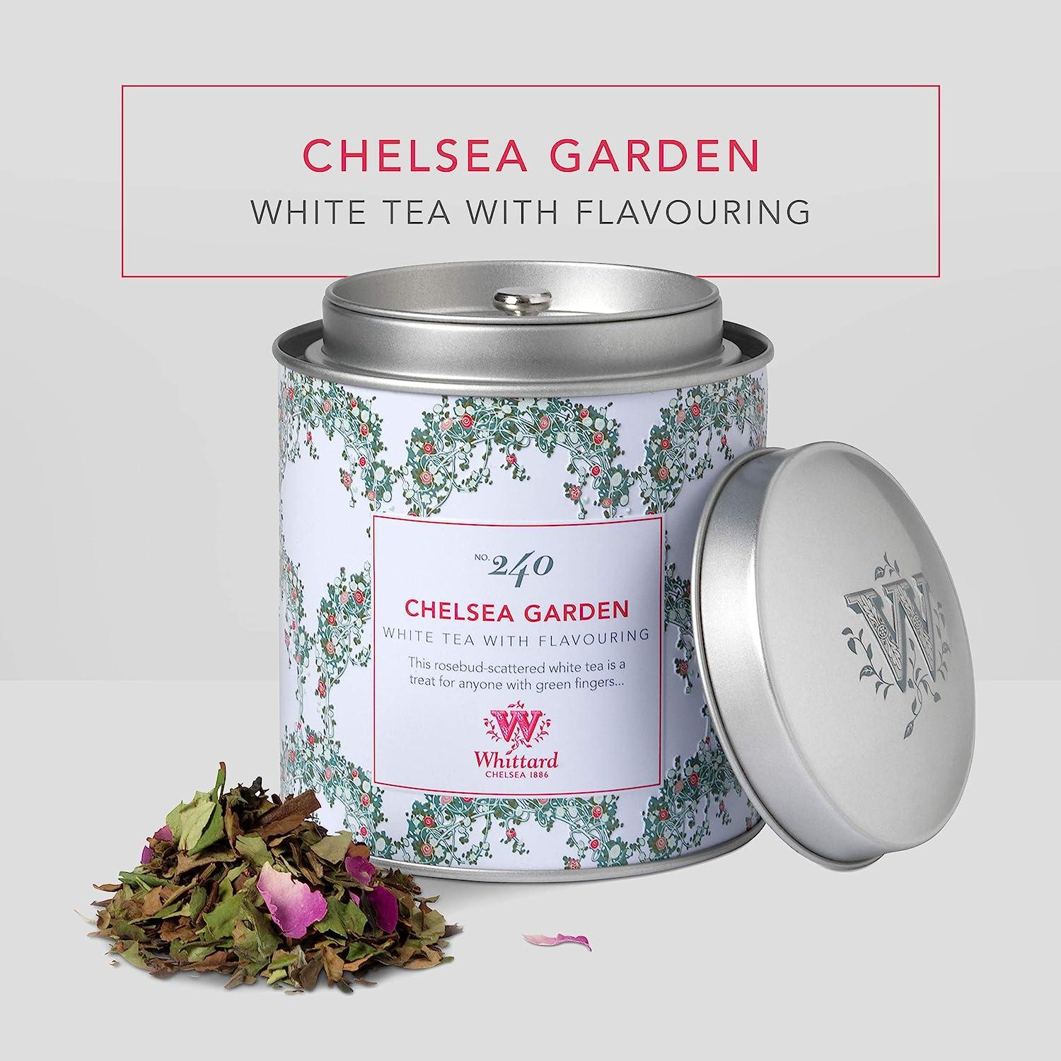 Whittard of Chelsea Chelsea Garden Caddy White Loose Leaf Tea 50g Vegetarian Vegan Friendly