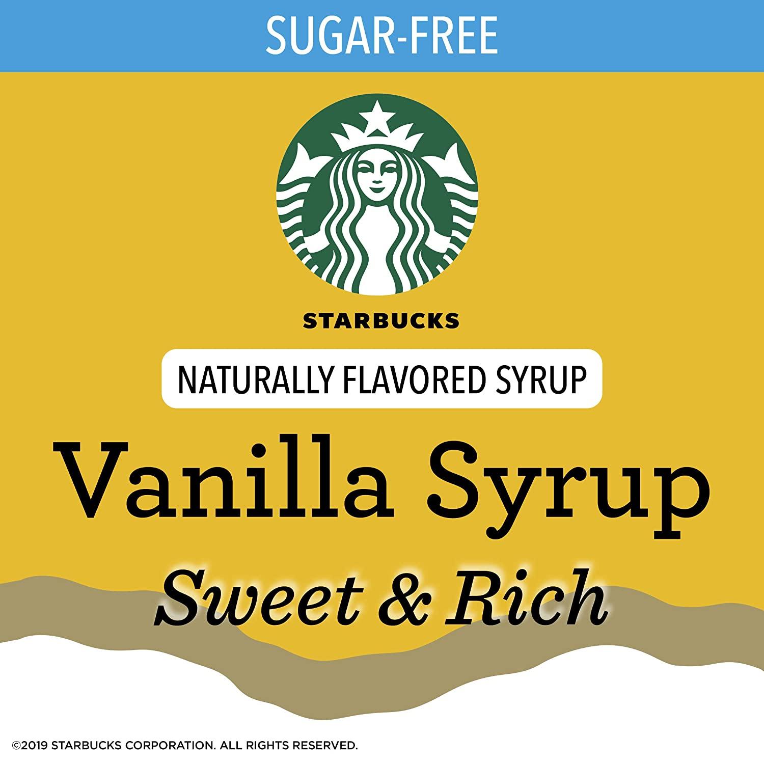 Starbucks Sugar Free Vanilla Coffee Syrup Pack of 4