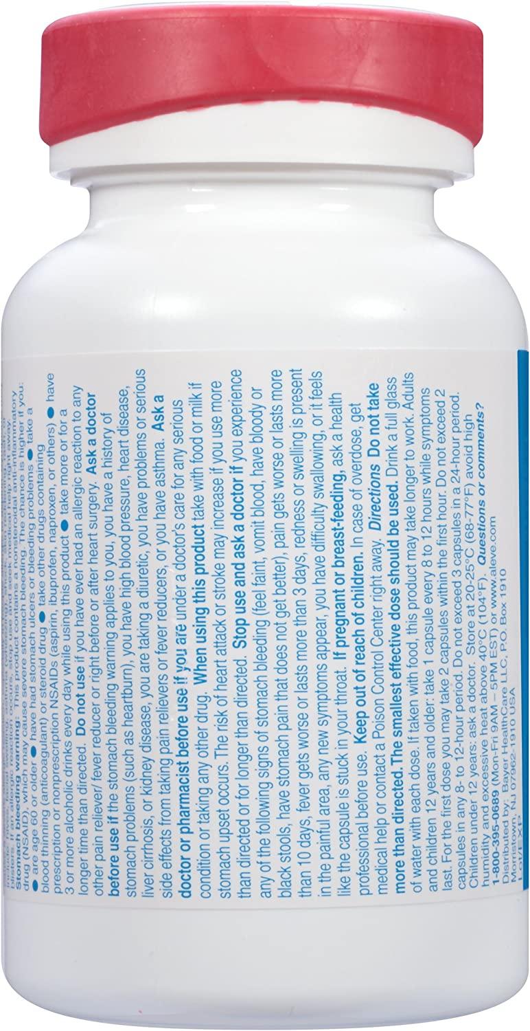 Aleve Liquid Gels with Easy Open Arthritis Cap 220mg 80 Count Fast