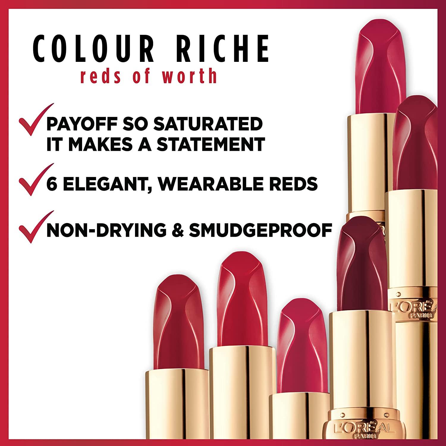 L'Oreal Paris Colour Riche Long Lasting Red Lipstick with