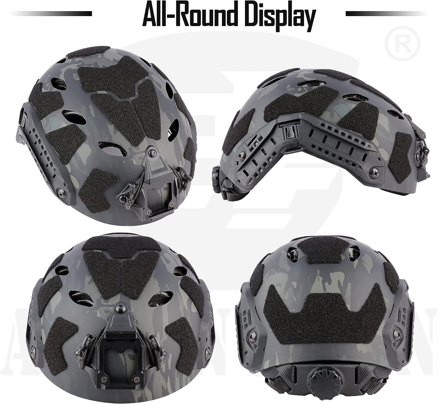 ACTIONUNION Airsoft Fast Helmet Set SF Type Tactical Paintball Helmet BCP