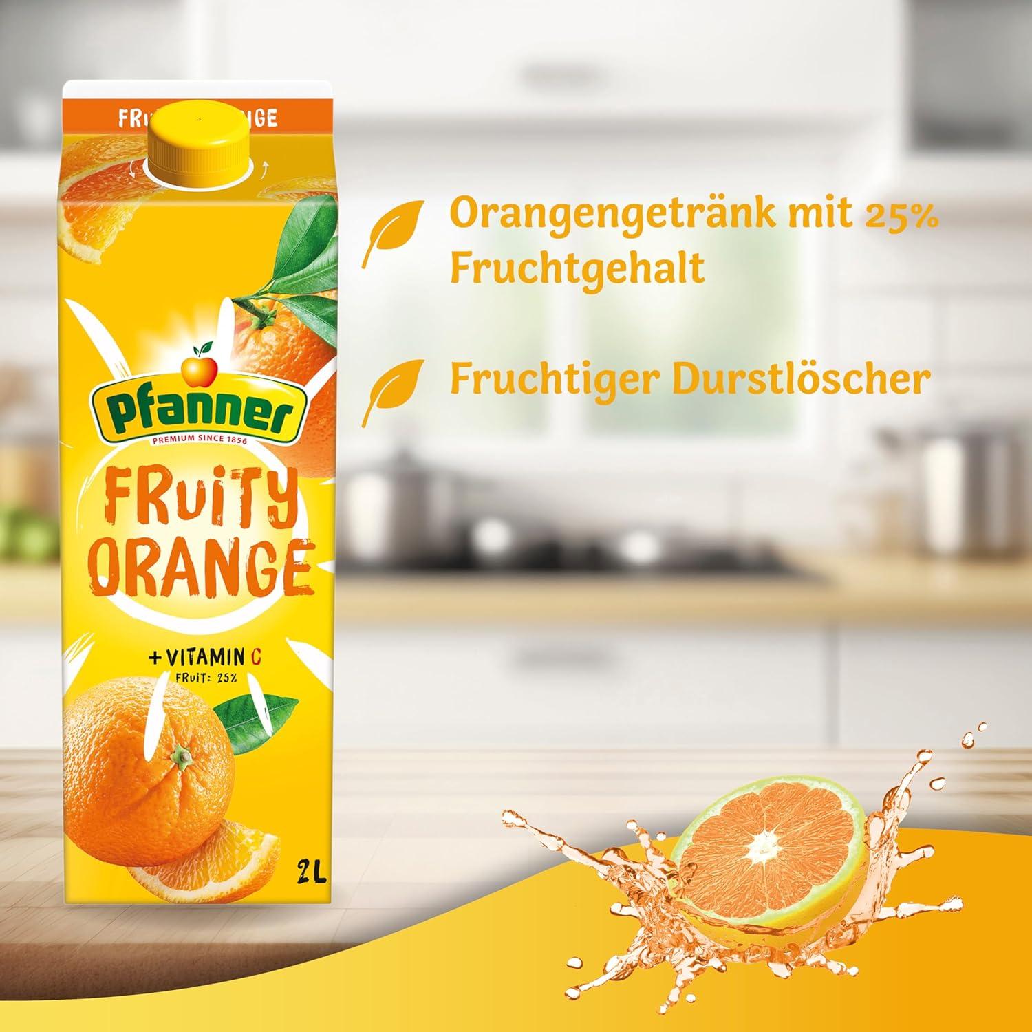 Pfanner Fruity Orange Drink 2L Sweet Sour Orange Refreshment