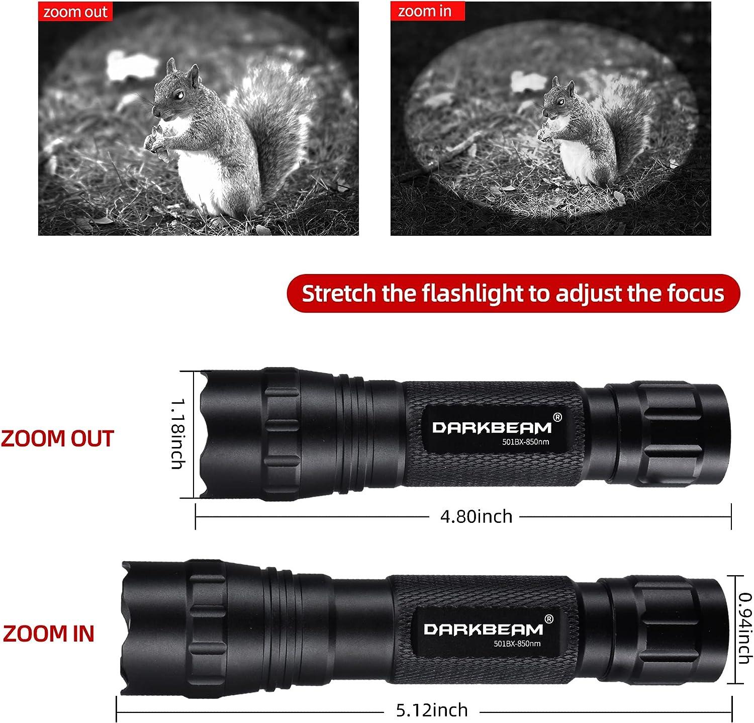 DARKBEAM Infrared 850nm Light for Night Vision Scope, LED Long