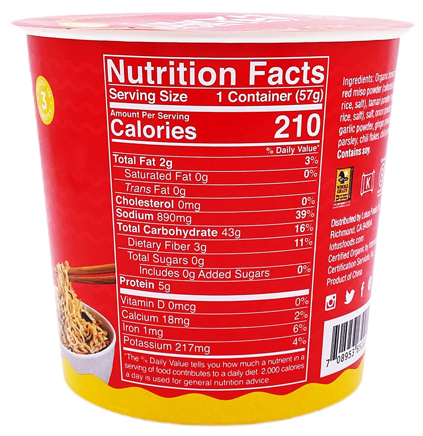Lotus Foods Red Miso Rice Ramen Noodle Soup Cup, 2 OZ