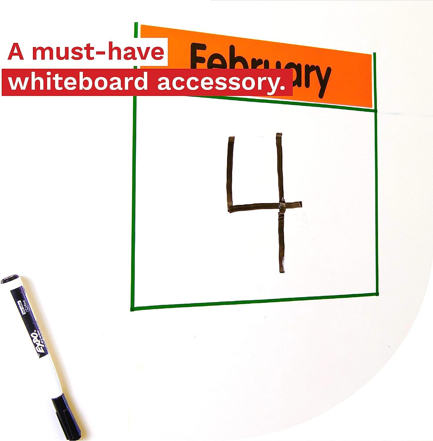 XFasten White Board Tape Line Green Thin Tape Pinstripe Tape for