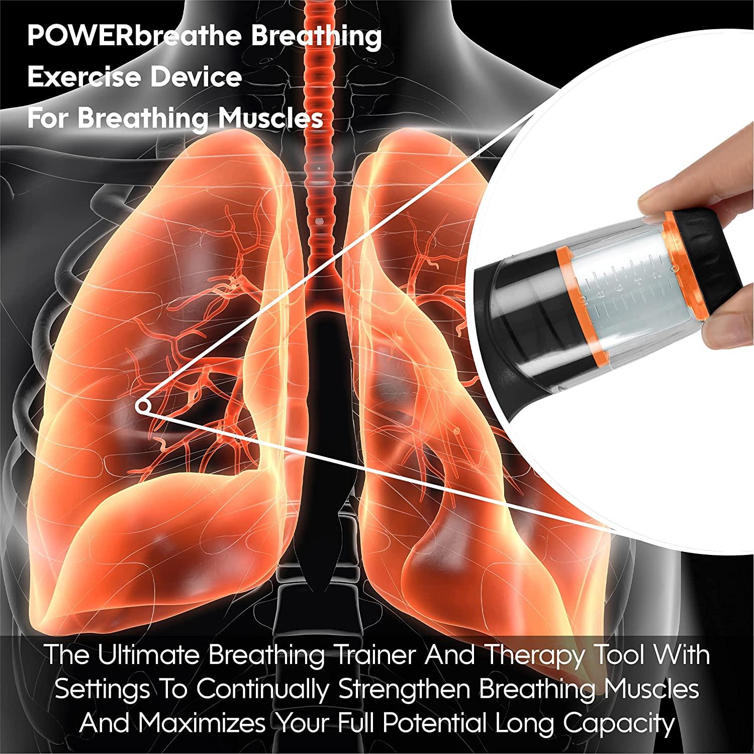 POWERbreathe Breathing Exercise Device, Breathing Trainer and Therapy Tool to Strengthen
