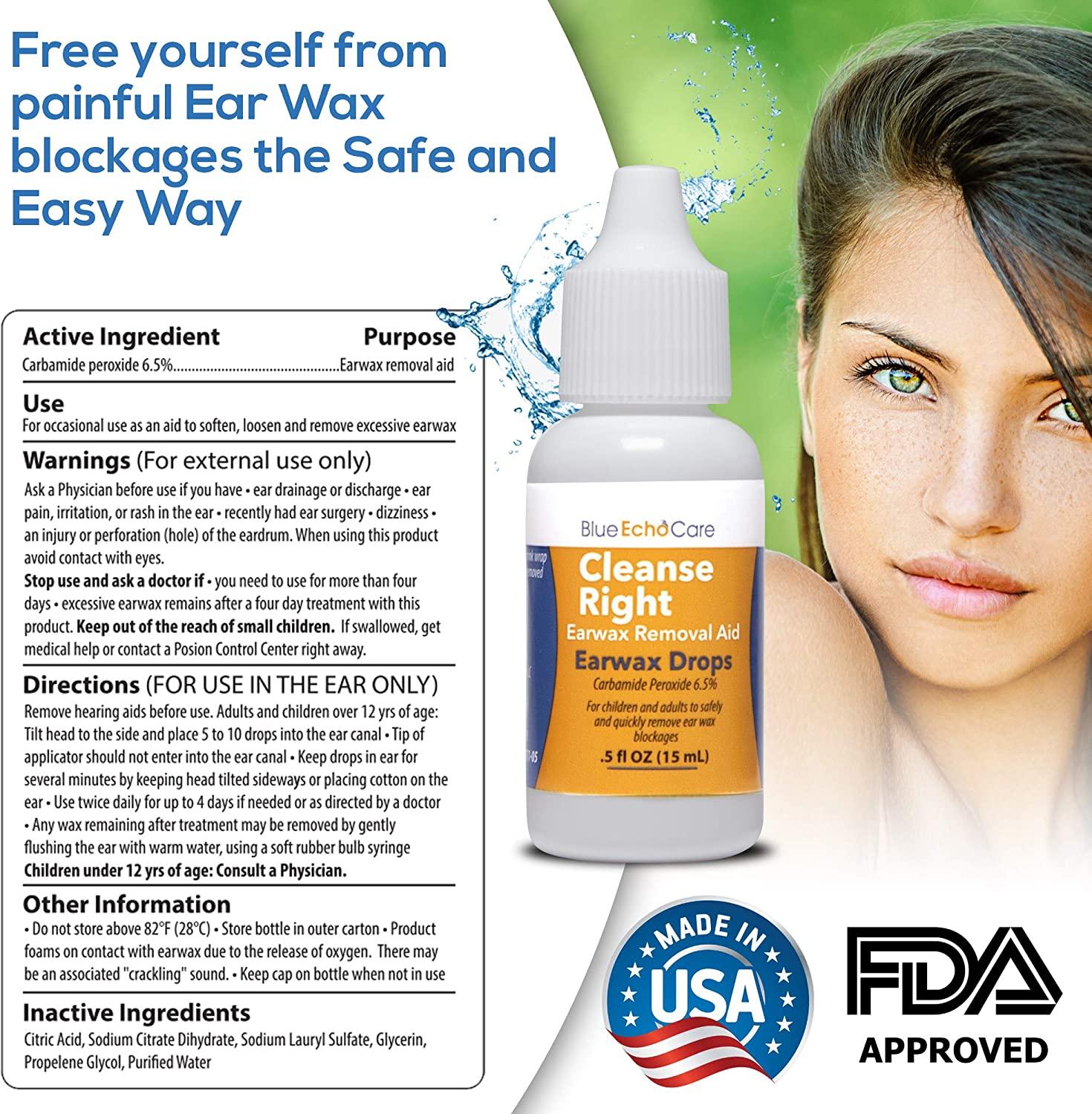 Cleanse Right Ear Wax Removal Drops Safe & EasytoUse Ear Cleaner