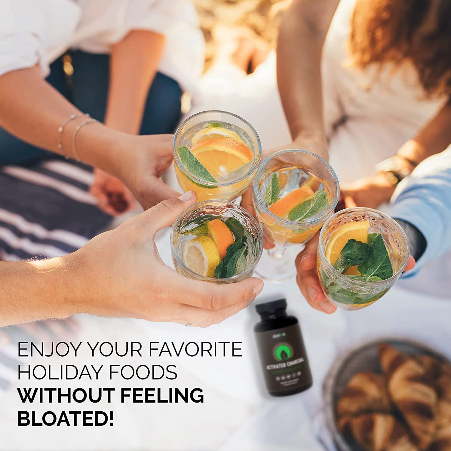 Detox Organics Activated Charcoal, Activated Coconut Charcoal Capsules