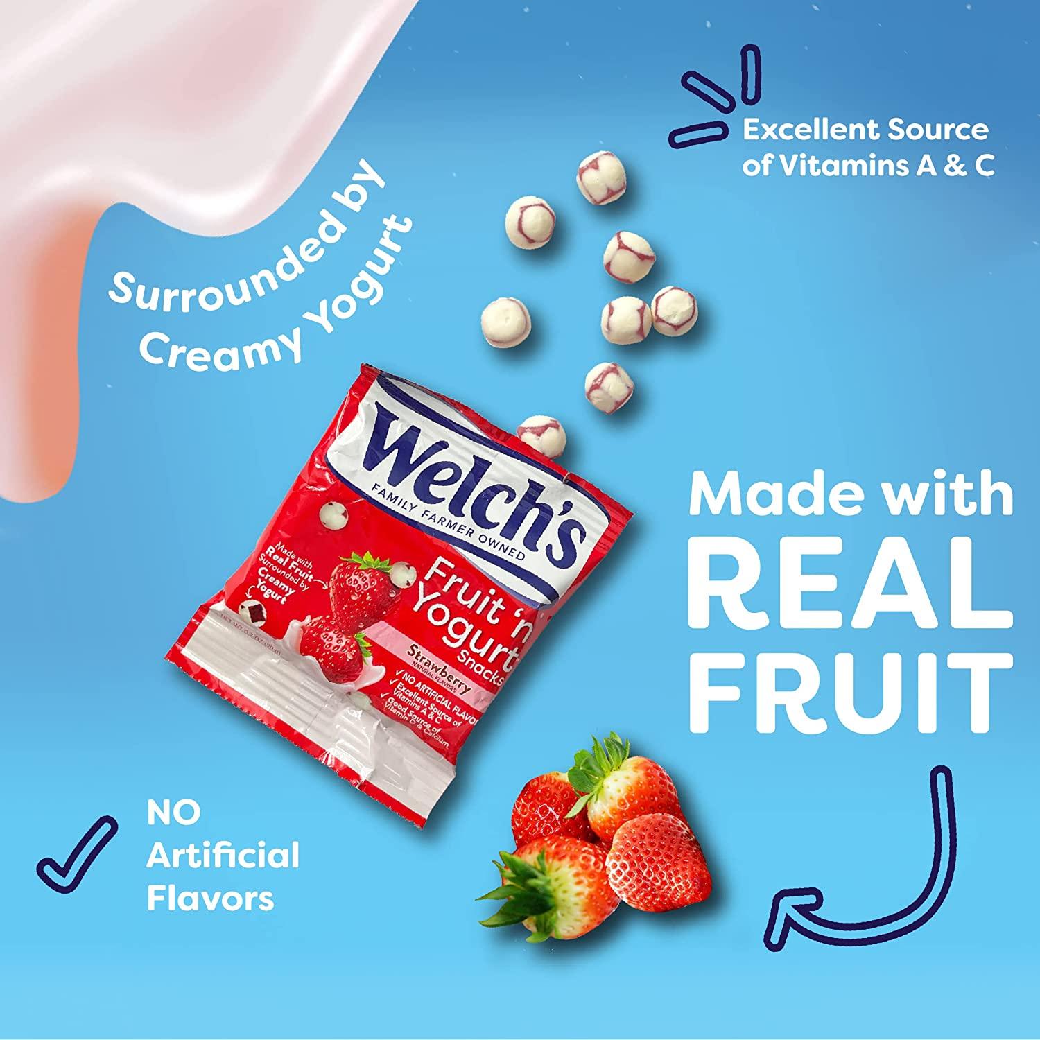 Welch's Fruit Snacks, Fruit 'n Yogurt Variety Pack, Strawberry