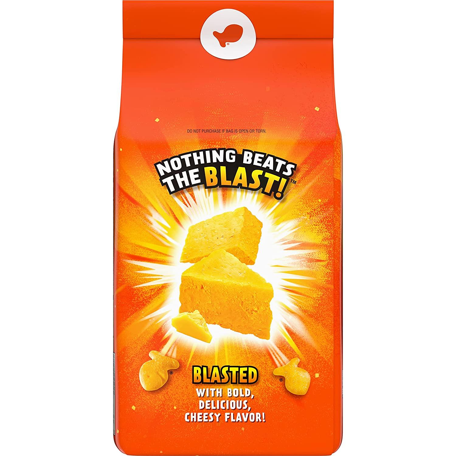 Goldfish Flavor Blasted Xtra Cheddar Crackers, Snack Crackers, Family