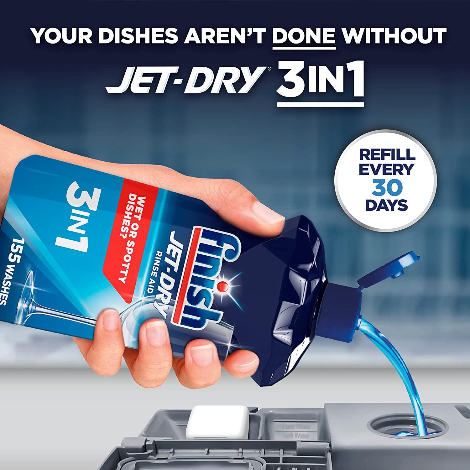 Finish Jet Dry Dishwasher Rinse Aid, 8.45 Ounce : Health & Household 