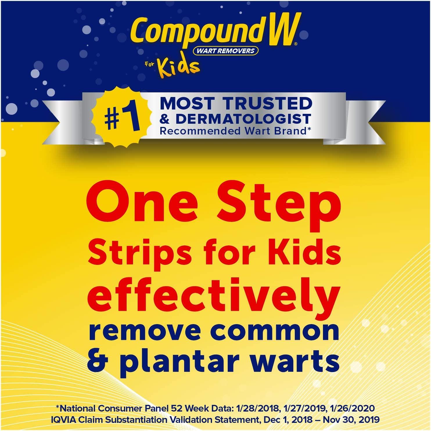Compound W One Step Medicated Strips For Kids Wart Removal 10