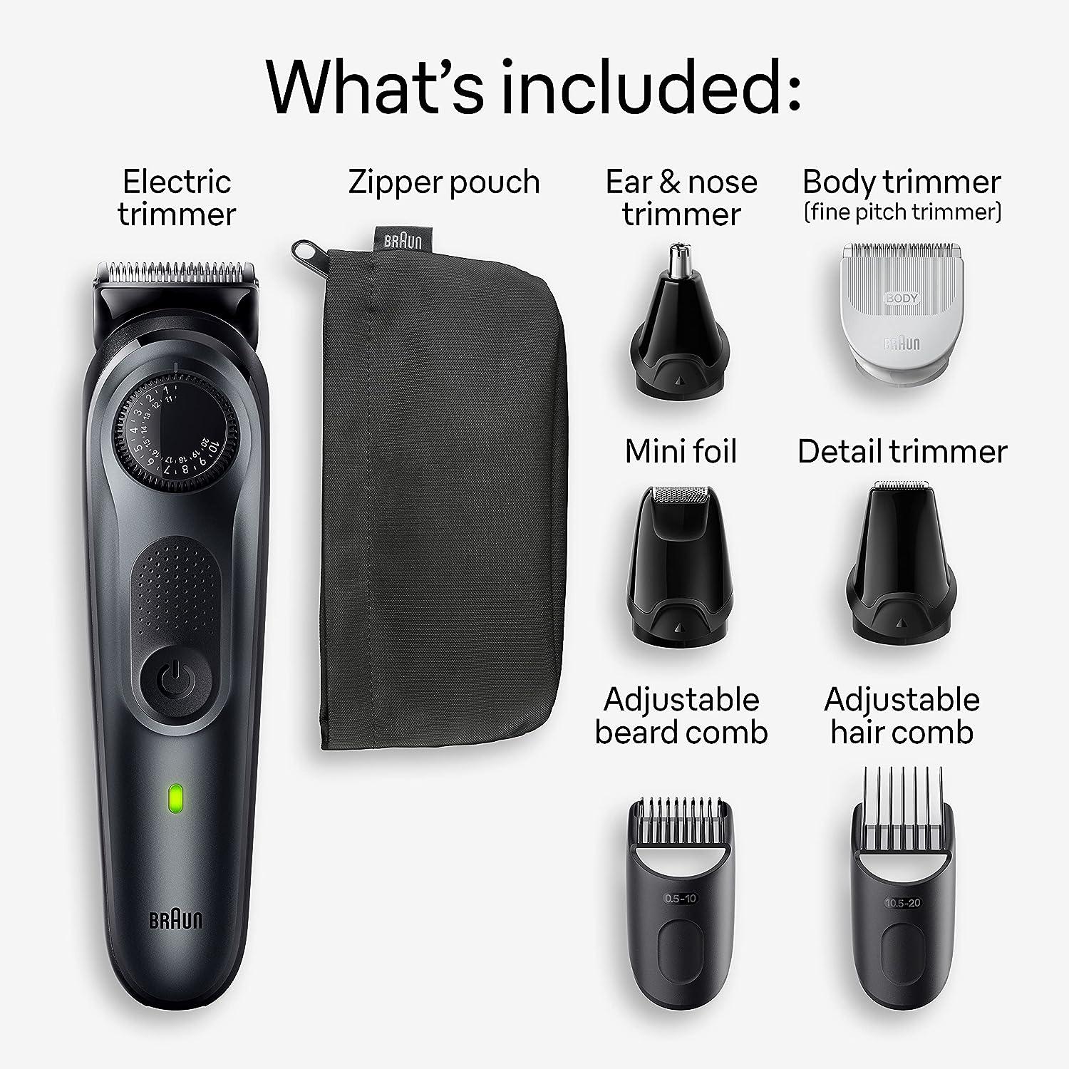 Braun All-in-One Style Kit Series 5 5480 8-in-1 Trimmer for Men with Beard  Trimmer Body Trimmer for Manscaping Hair Clippers & More Ultra-Sharp Blade  40 Length Settings Waterproof 8in1 Trimmer 40 Length